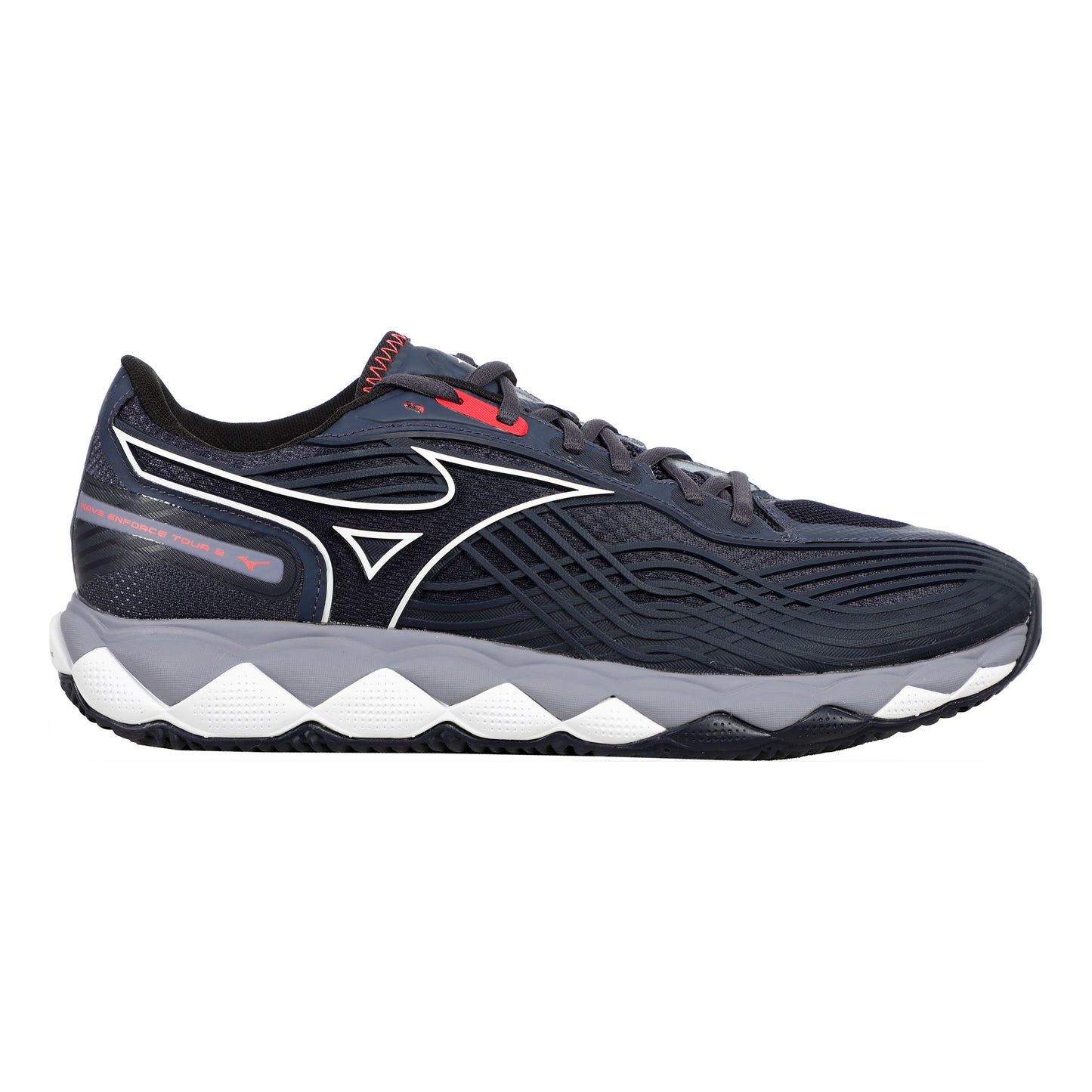 Mizuno Wave Enforce Tour 2 Chaussure Terre Battue Hommes-Gris,Blanc
