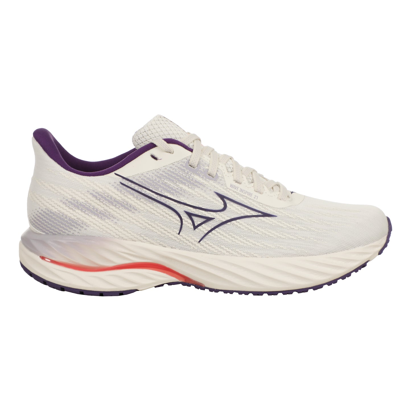 Mizuno Wave Inspire 21 Chaussure De Running Avec Stabilisateurs Femmes-Blanc,Violet