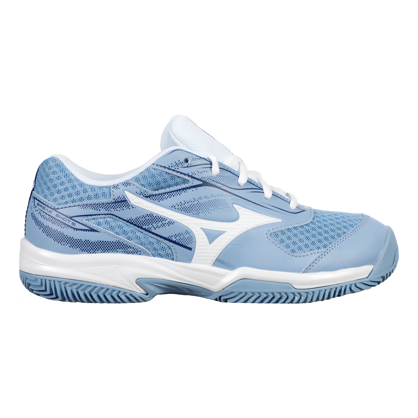 Mizuno Break Shot 5 Gravelschoen Dames-Blauw,Wit