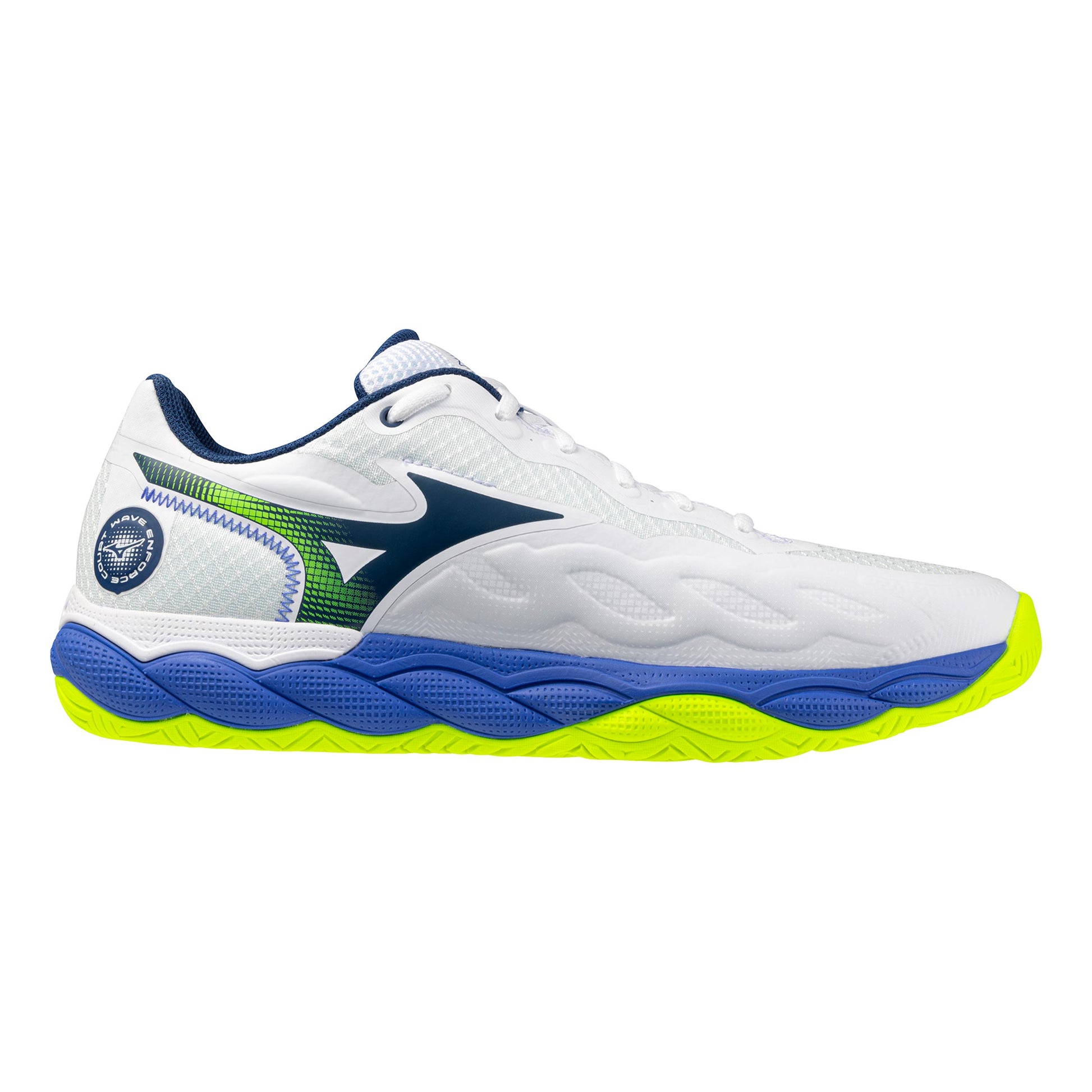 Mizuno Wave Enforce Court Allcourt schoen Heren - wit, kobaltblauw