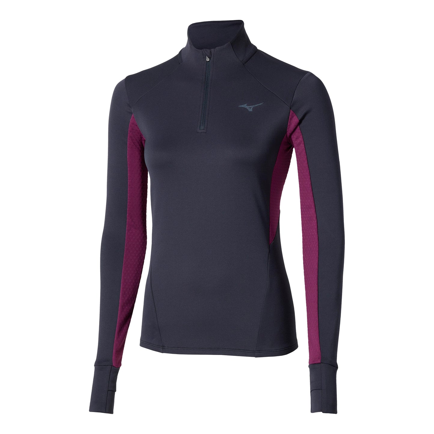 Mizuno Active Warmalite Half Zip Hardloopshirt Dames-Blauw