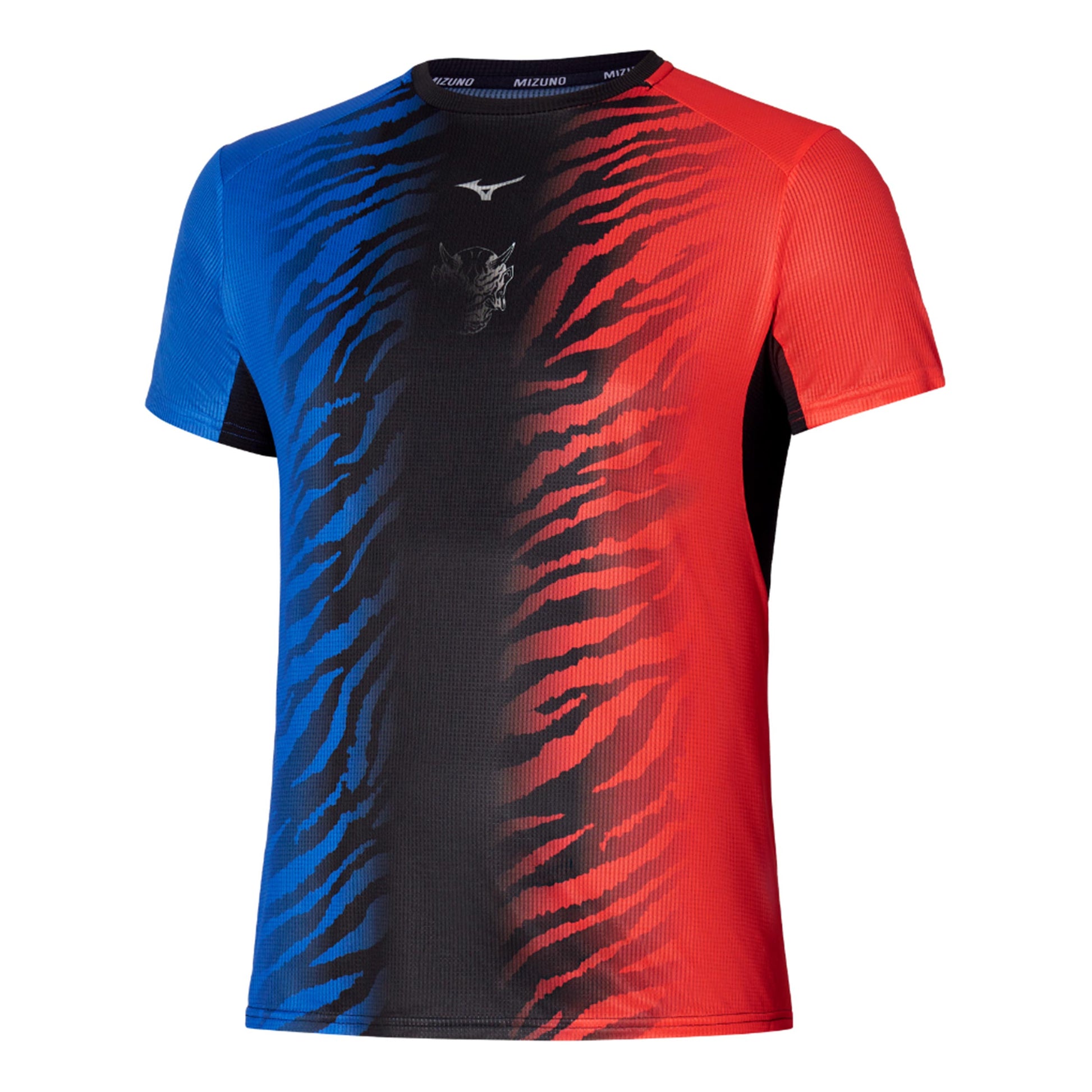 Mizuno DryAeroFlow Graphic Hardloopshirt Heren - zwart, rood