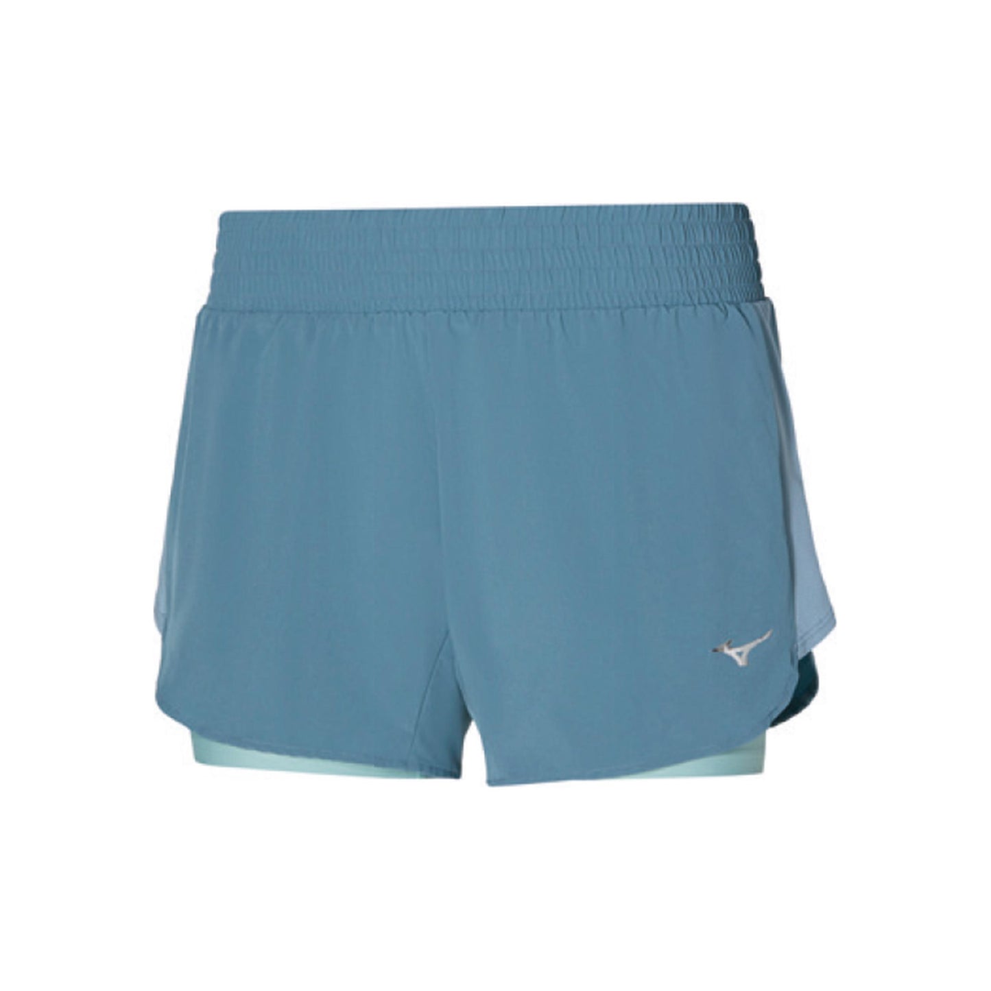 Mizuno 2in1 4.5 Hardloopshorts Dames - petrolblauw,