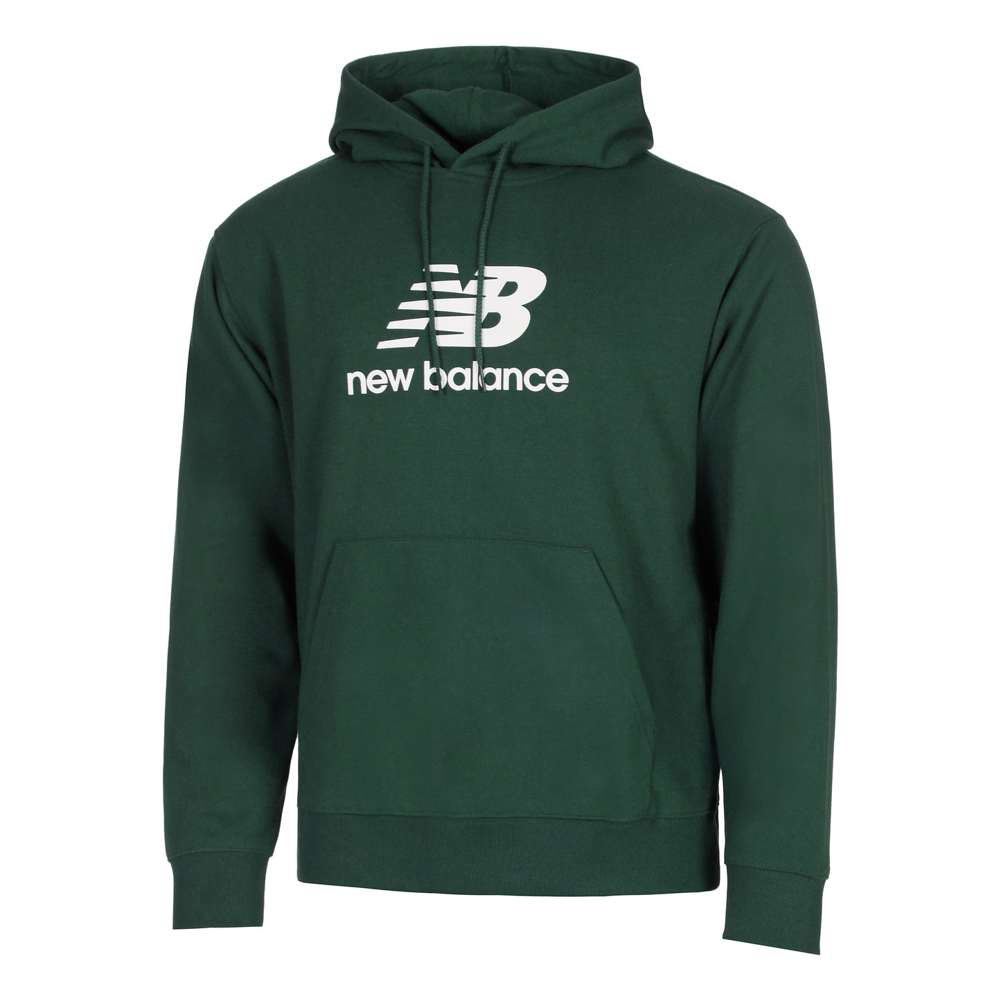 New Balance French Terry Logo Sweater met capuchon Heren - donkergroen,