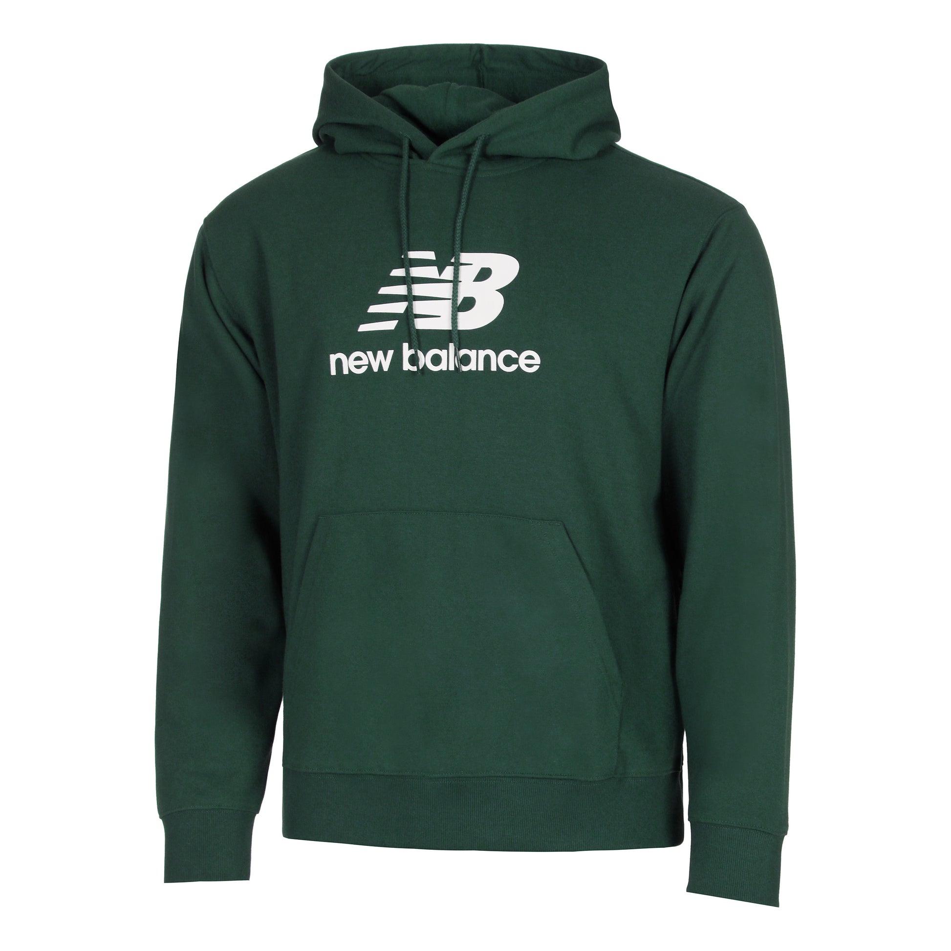 New Balance French Terry Logo Sweater met capuchon Heren - donkergroen,