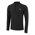 Space Dye 1/4 Zip Haut manches longues Hommes - noir