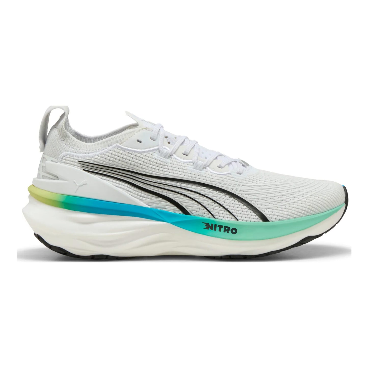 Puma ForeverRun Nitro 2 Chaussure De Running Avec Stabilisateurs Hommes-Blanc,Bleu