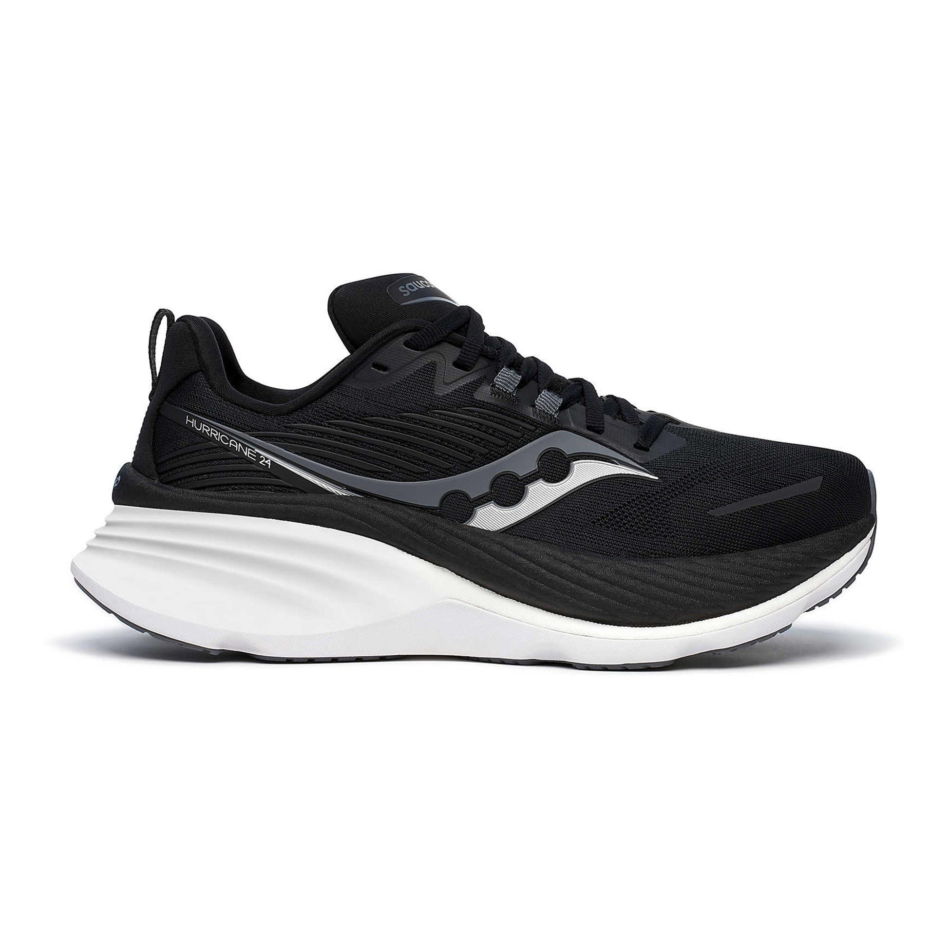 Saucony Hurricane 24 Wide Chaussure De Running Avec Stabilisateurs Hommes-Noir,Anthracite
