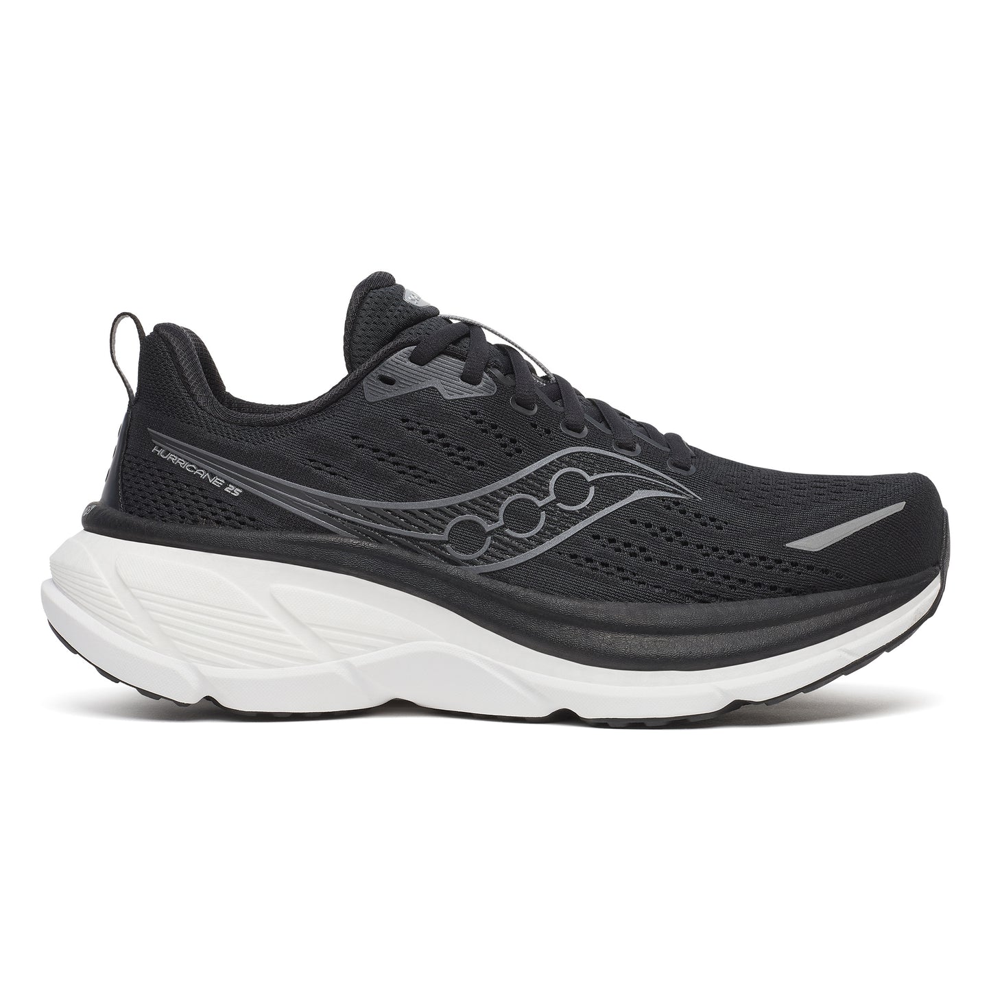Saucony Hurricane 25 Chaussure de running avec stabilisateurs Hommes-noir, blanc