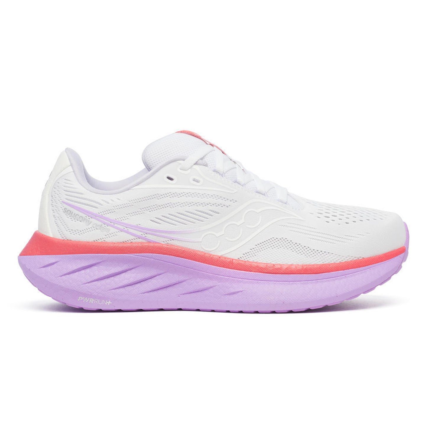Saucony Ride 18 Neutrale schoen Dames-wit,koraal