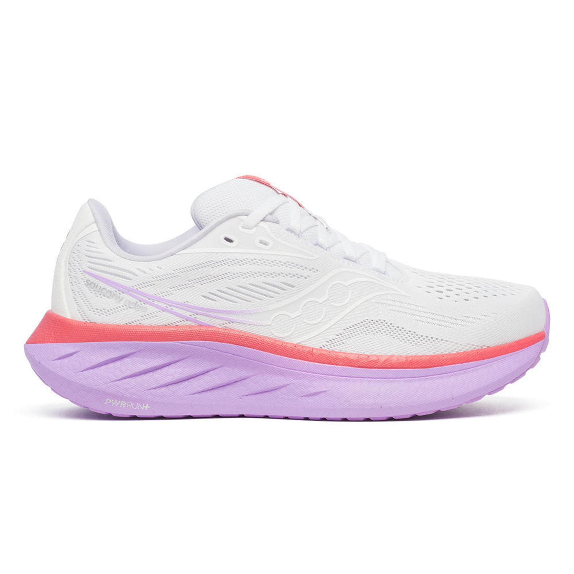 Saucony Ride 18 Neutrale schoen Dames-wit,koraal