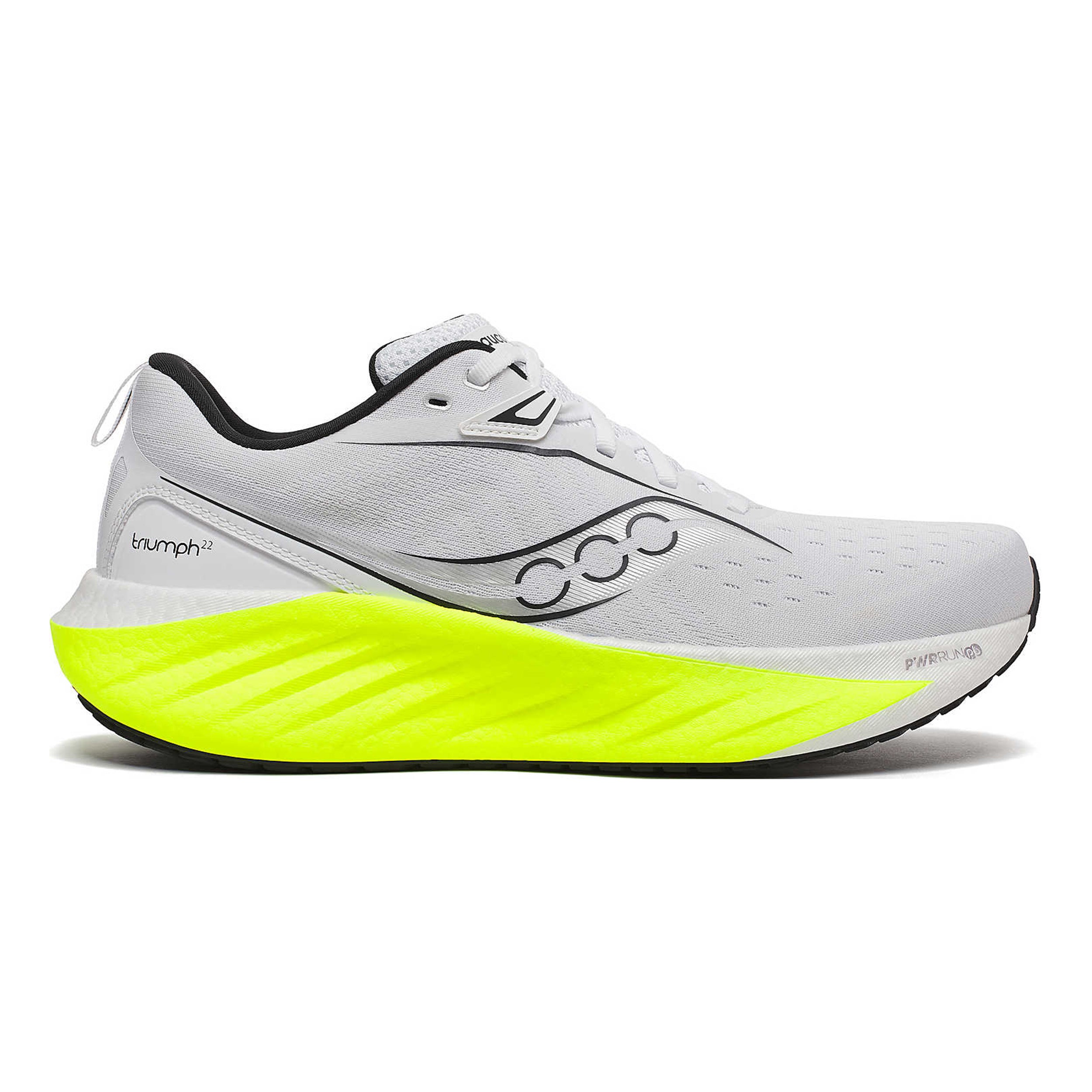 Saucony Triumph 22 Chaussure De Running Sans Stabilisateurs Hommes-Blanc,Jaune Citron