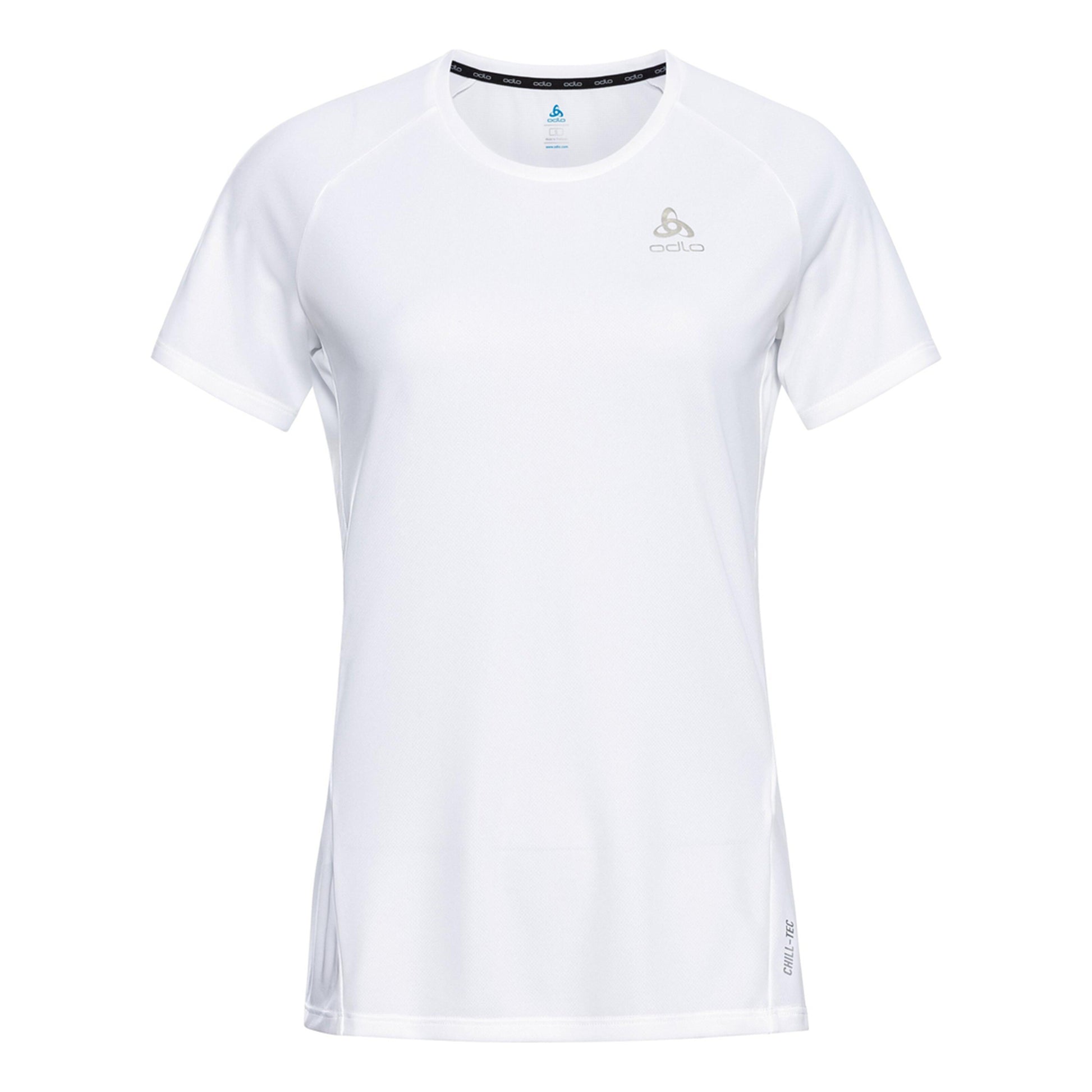 Odlo Crew Neck Essential Chill-Tech Hardloopshirt Dames-Wit