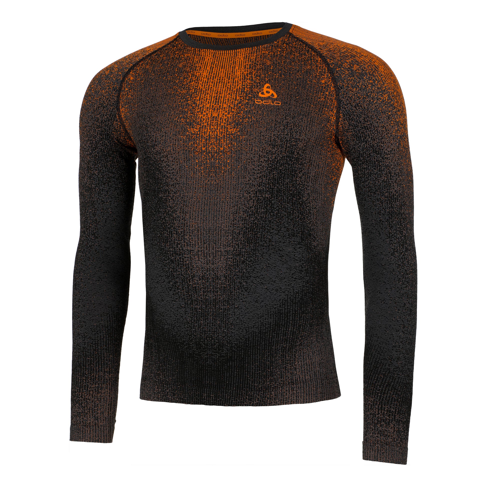 Odlo Blackcomb Eco Big Logo Top Crew Maillot de corps Hommes - gris, orange