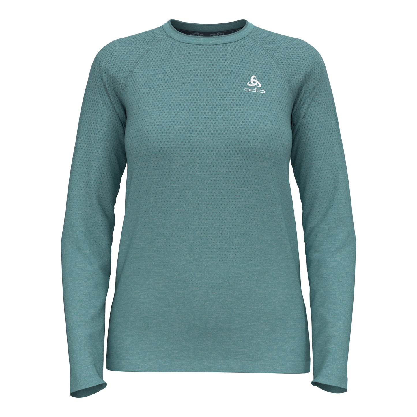 Odlo Essential Seamless Crew Neck Haut Manches Longues Femmes-Turquoise