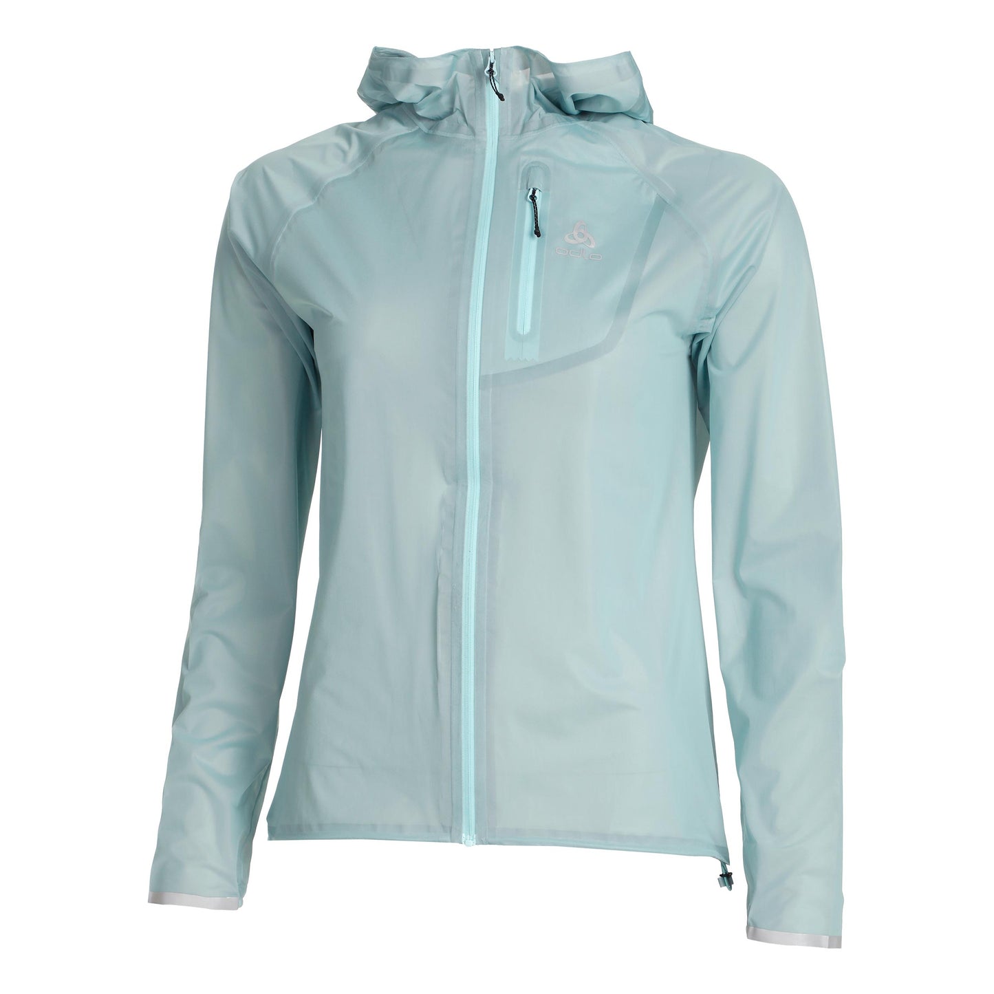 Odlo Zeroweight Dual Dry PK Waterproof Veste running Femmes - turquoise,