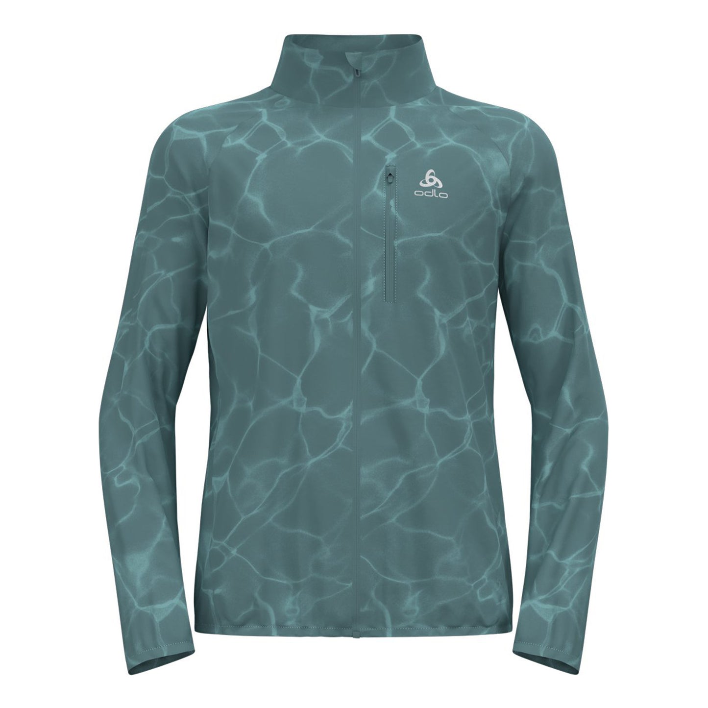 Odlo Zeroweight Print Veste Running Hommes-Bleu Gris