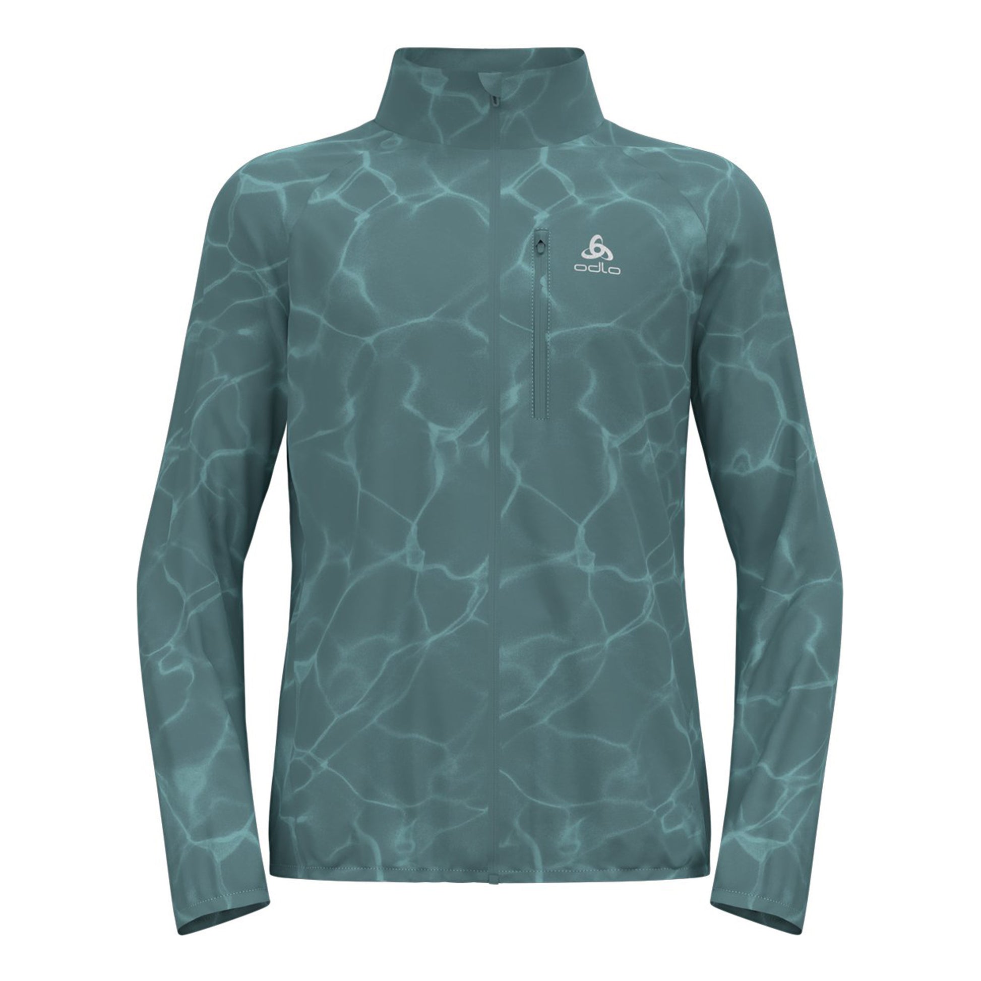 Odlo Zeroweight Print Veste Running Hommes-Bleu Gris