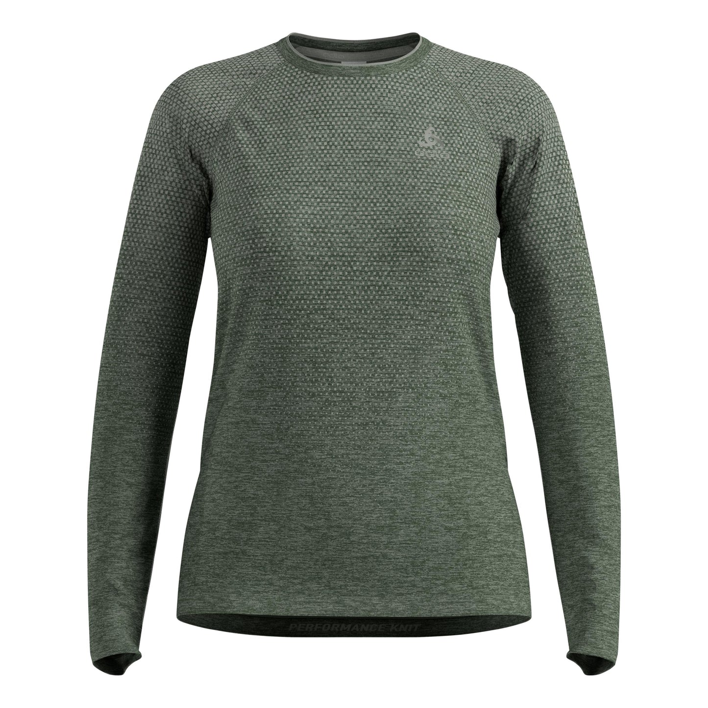 Odlo Essential Seamless Crew Neck Haut manches longues Femmes-vert olive