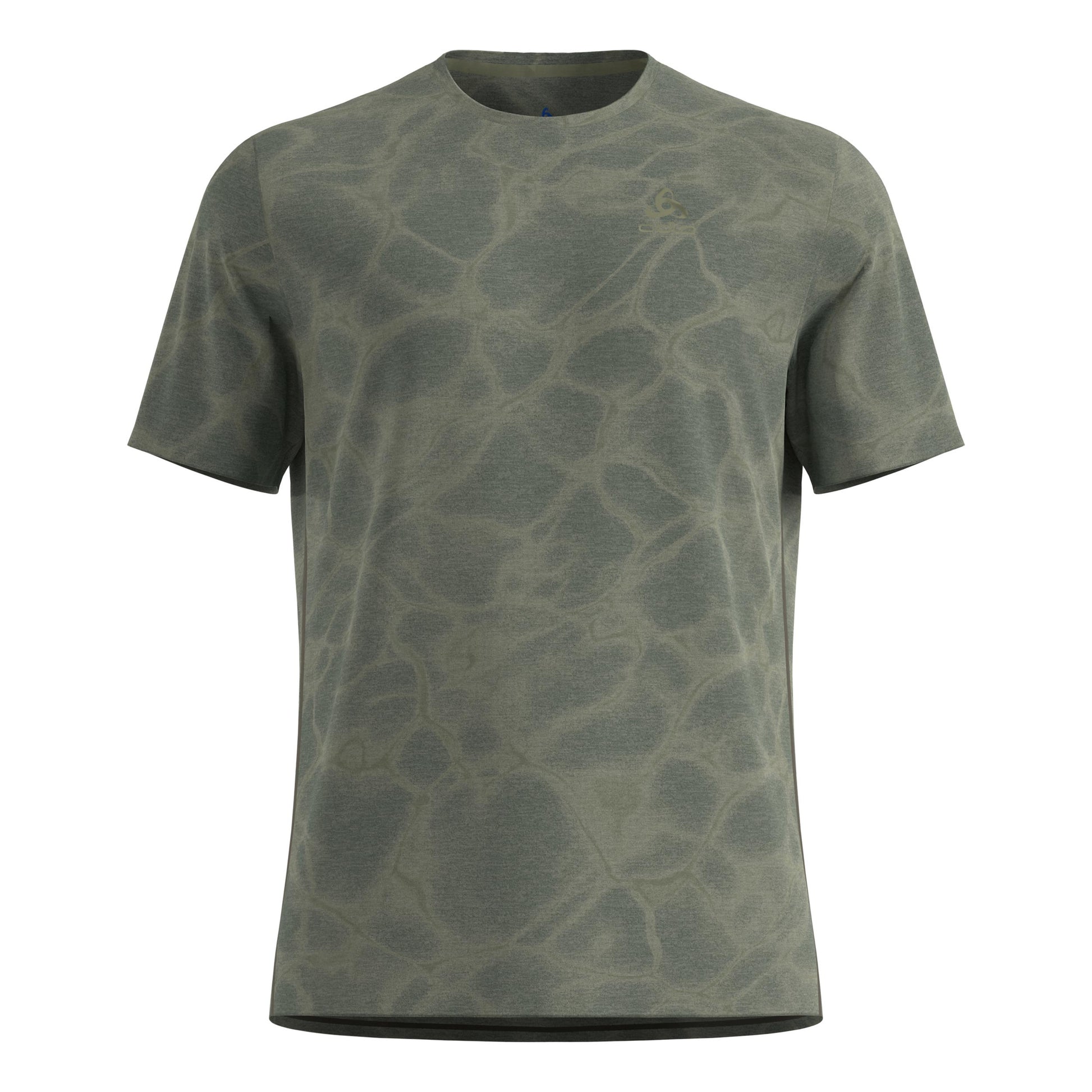 Odlo Zeroweight Engineered Chill-Tec Hardloopshirt Heren-Olijf
