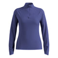 Zeroweight Warm Mid Layer 1/2 Zip Maillot De Course Femmes-Bleu