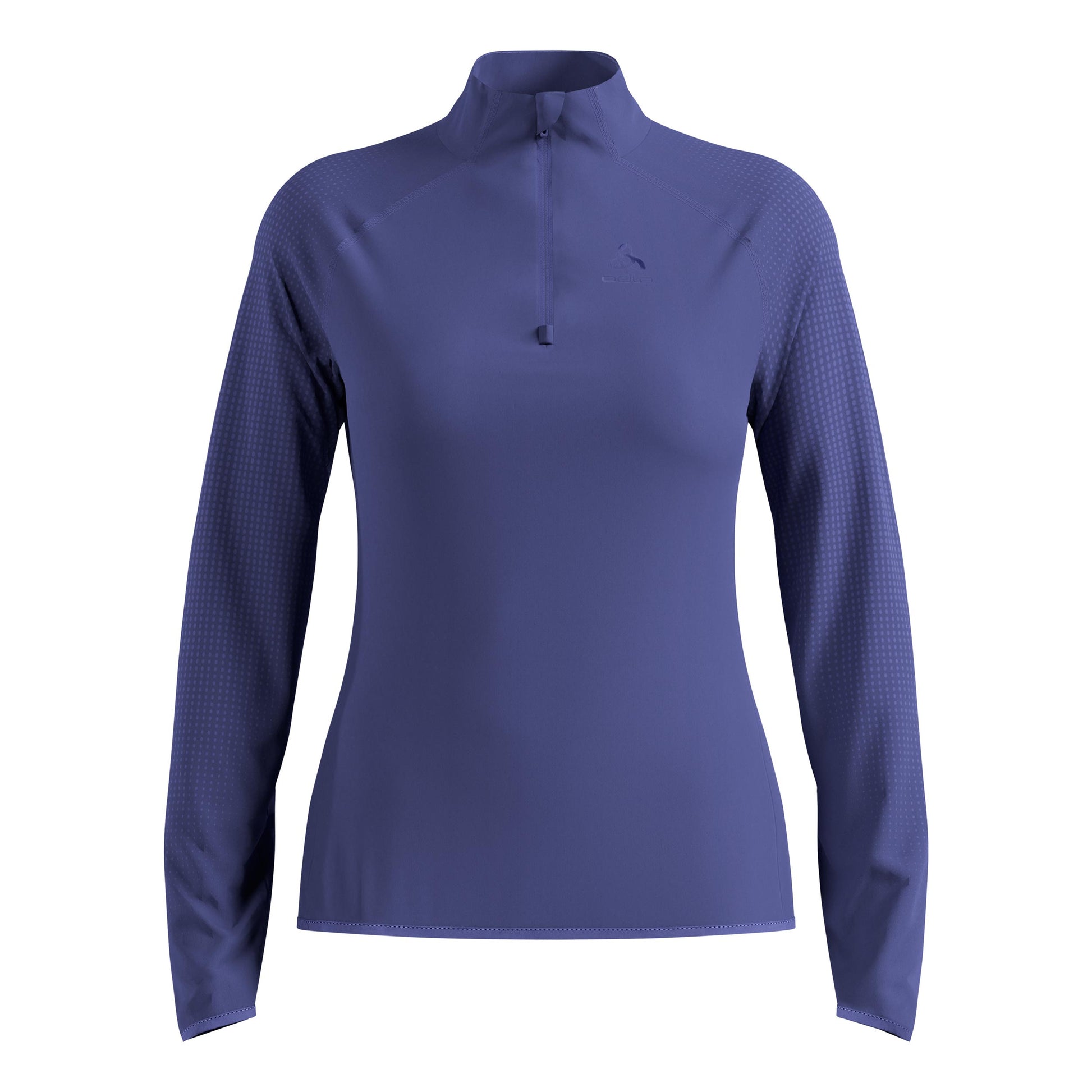 Odlo Zeroweight Warm Mid Layer 1/2 Zip Maillot De Course Femmes-Bleu