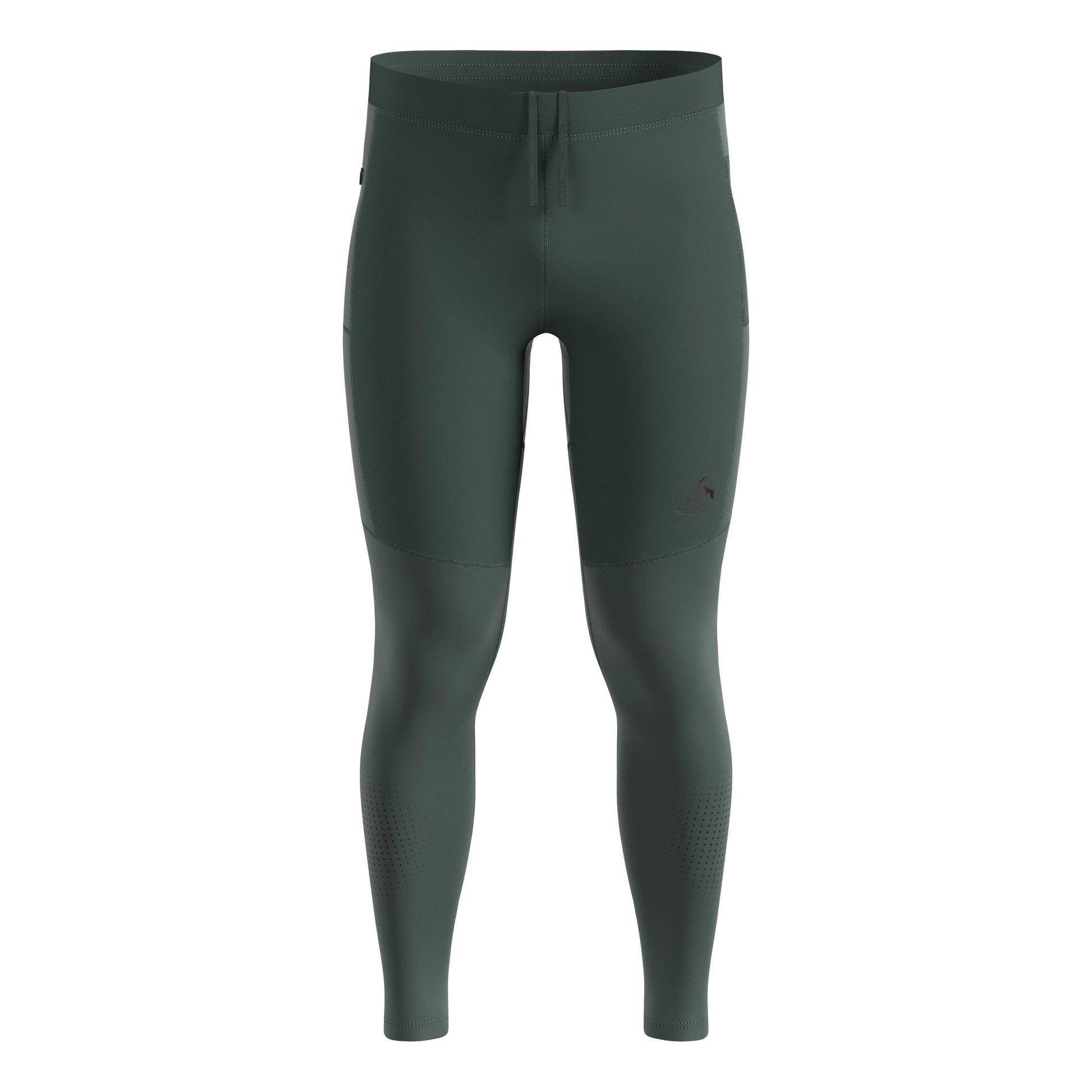 Odlo Zeroweight Warm Reflective Collant De Course Hommes-Vert Olive
