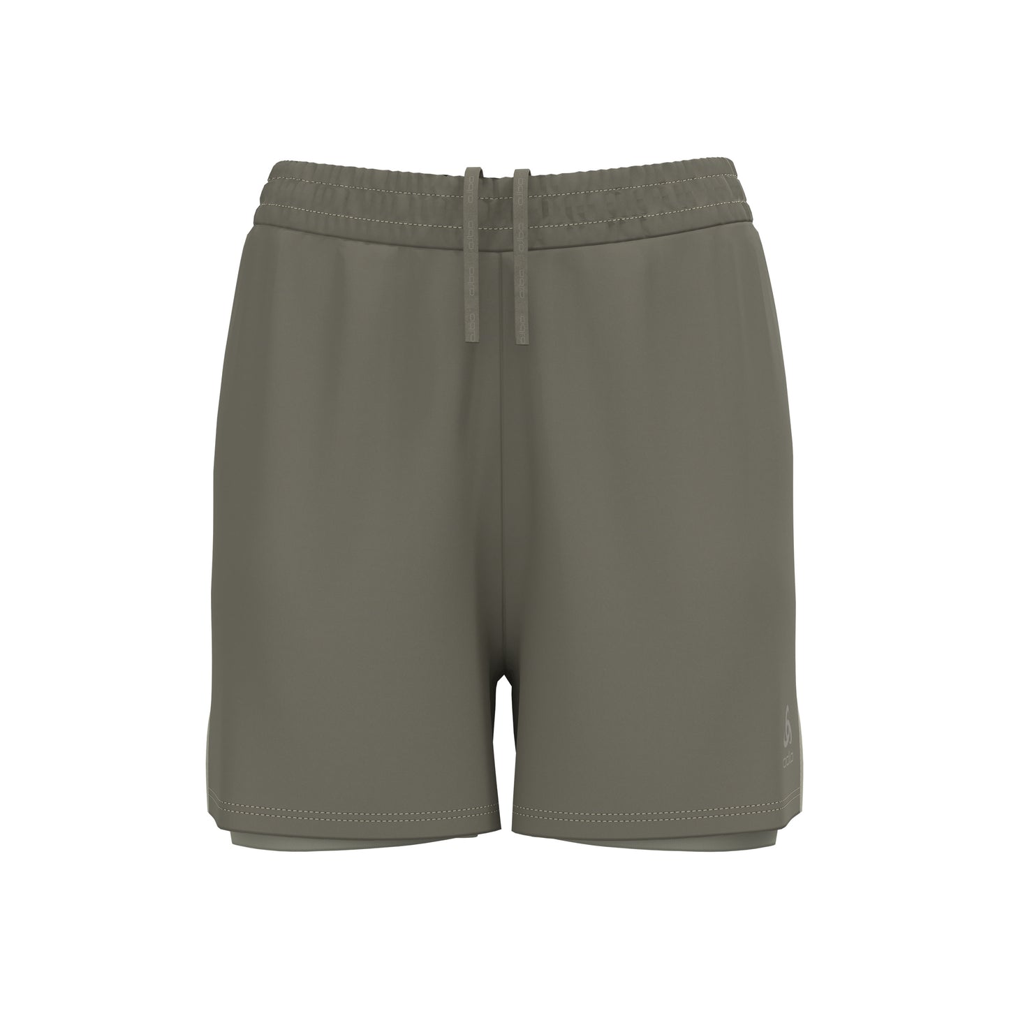 Odlo Essential 4in 2in1 Short De Running Femmes-Kaki