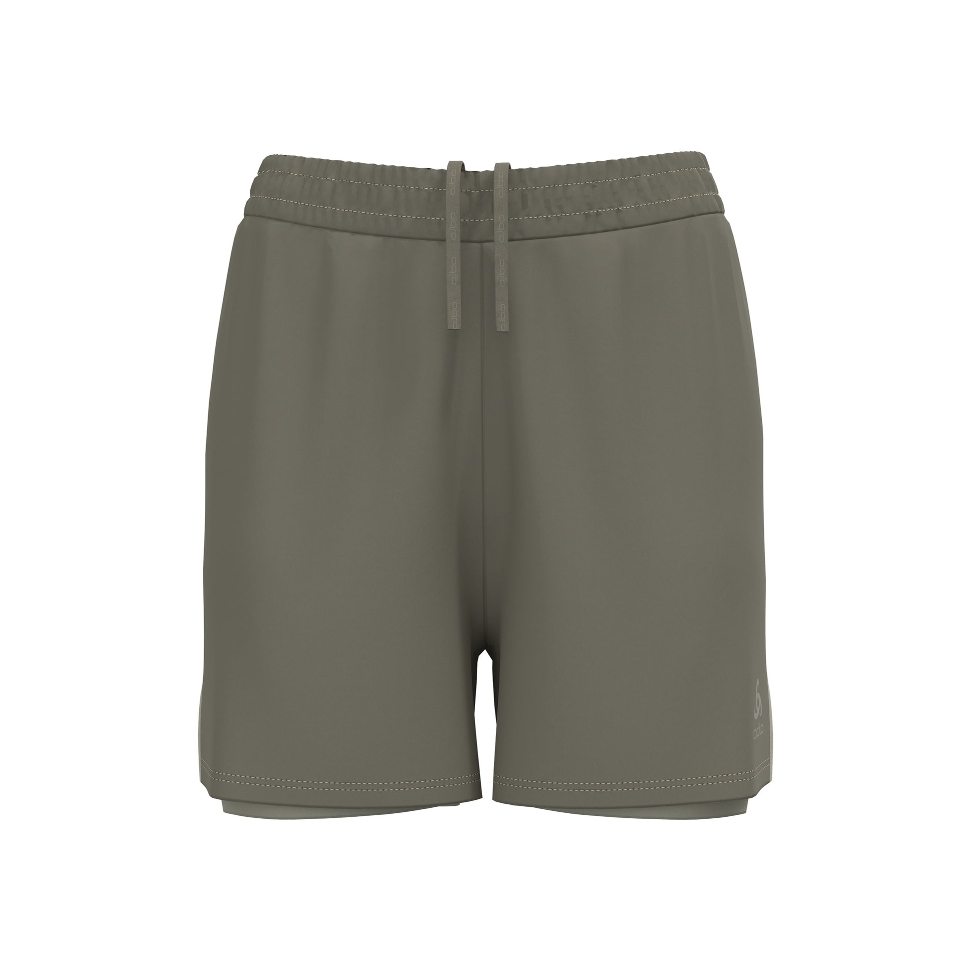 Odlo Essential 4in 2in1 Short De Running Femmes-Kaki