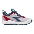 Speed Blushield Fly 4 + Chaussures Toutes Surfaces Hommes-Blanc,Bleu Petrol