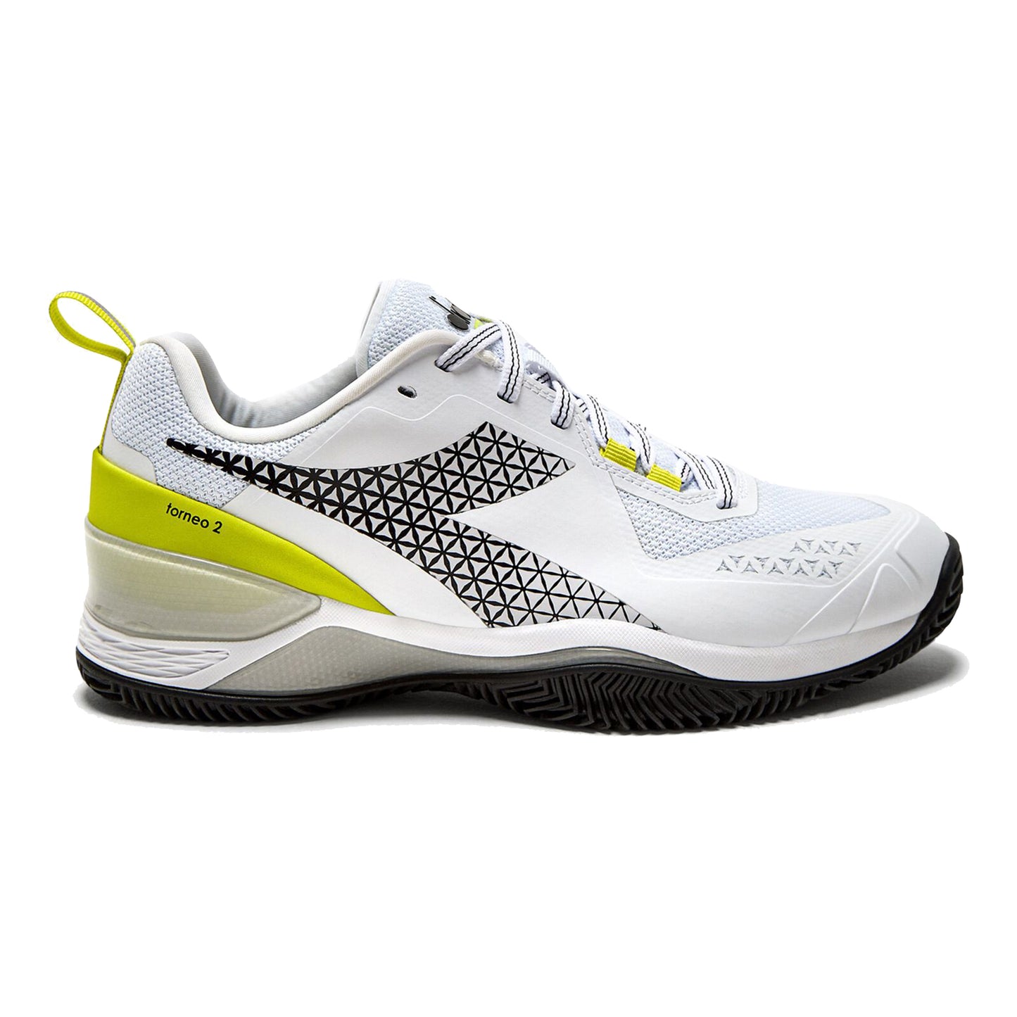 Diadora Blushield Torneo 2 Gravelschoen Dames - wit, donkerblauw