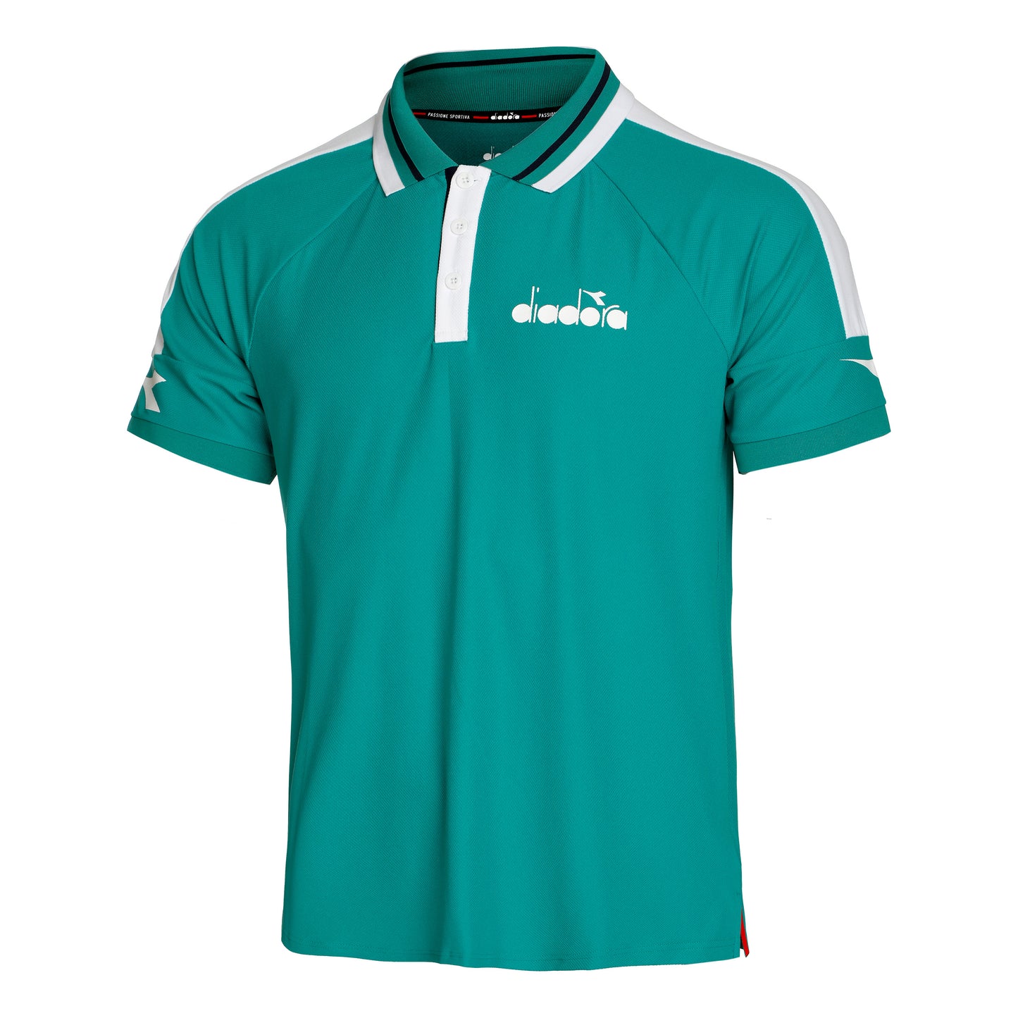 Diadora Icon Polo Hommes - vert, blanc