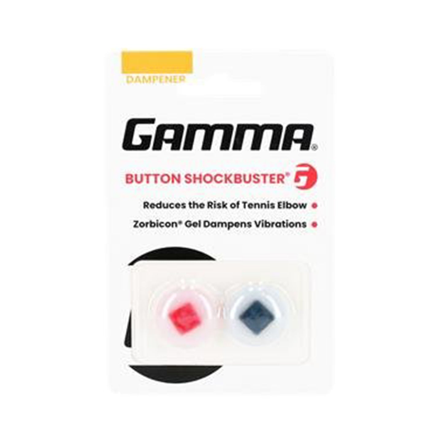 Gamma Button Shockbuster Demper-Rood,Zwart