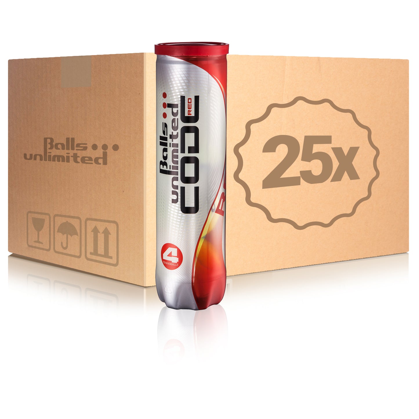 Balls Unlimited 25 tubes de 4 Code Red