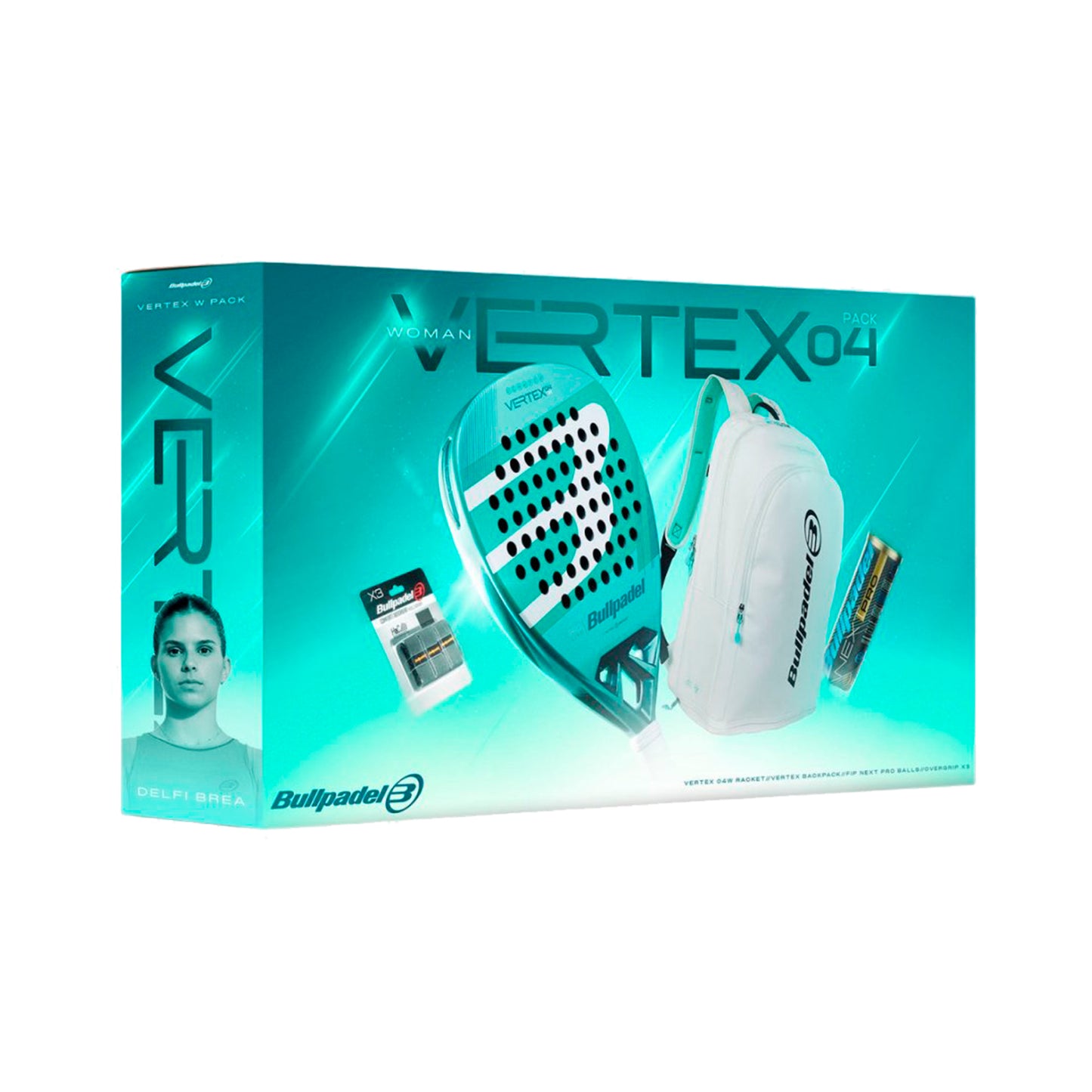 Bullpadel Vertex 04 Pack Woman Racketpakket Padel Plus rugzak-wit