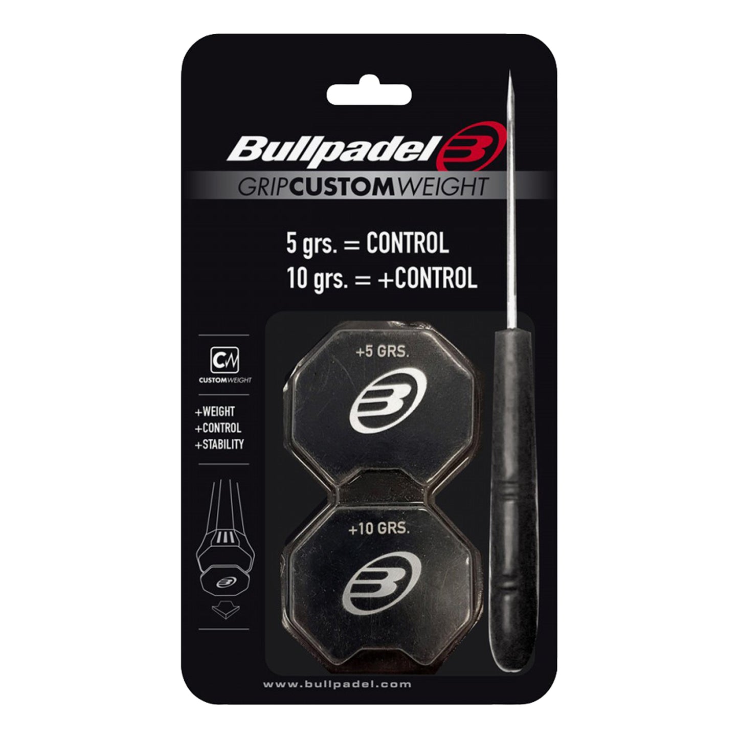 Bullpadel GRIP CUSTOM 5/10 Gr Plomb-Noir