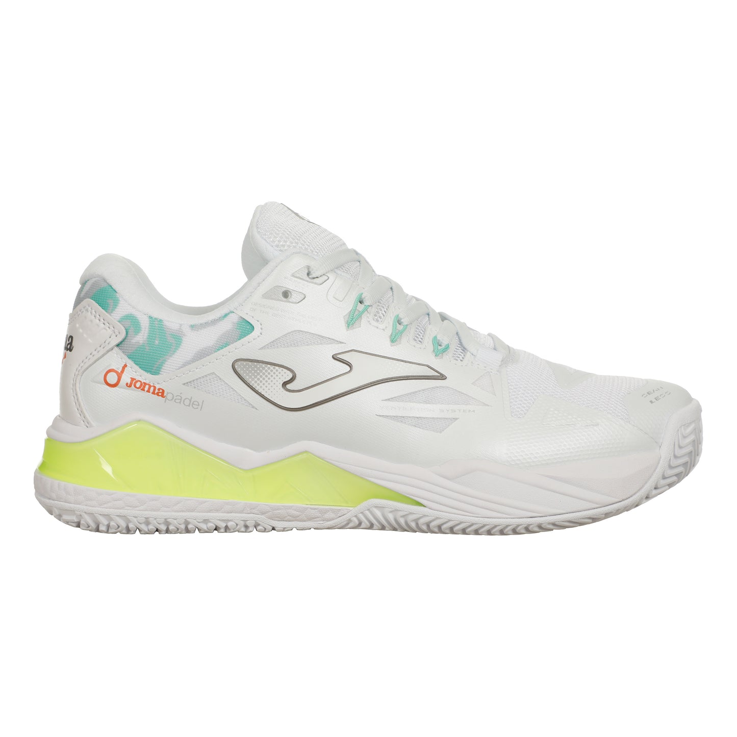 Joma Spin Padel schoen Dames - wit, groen
