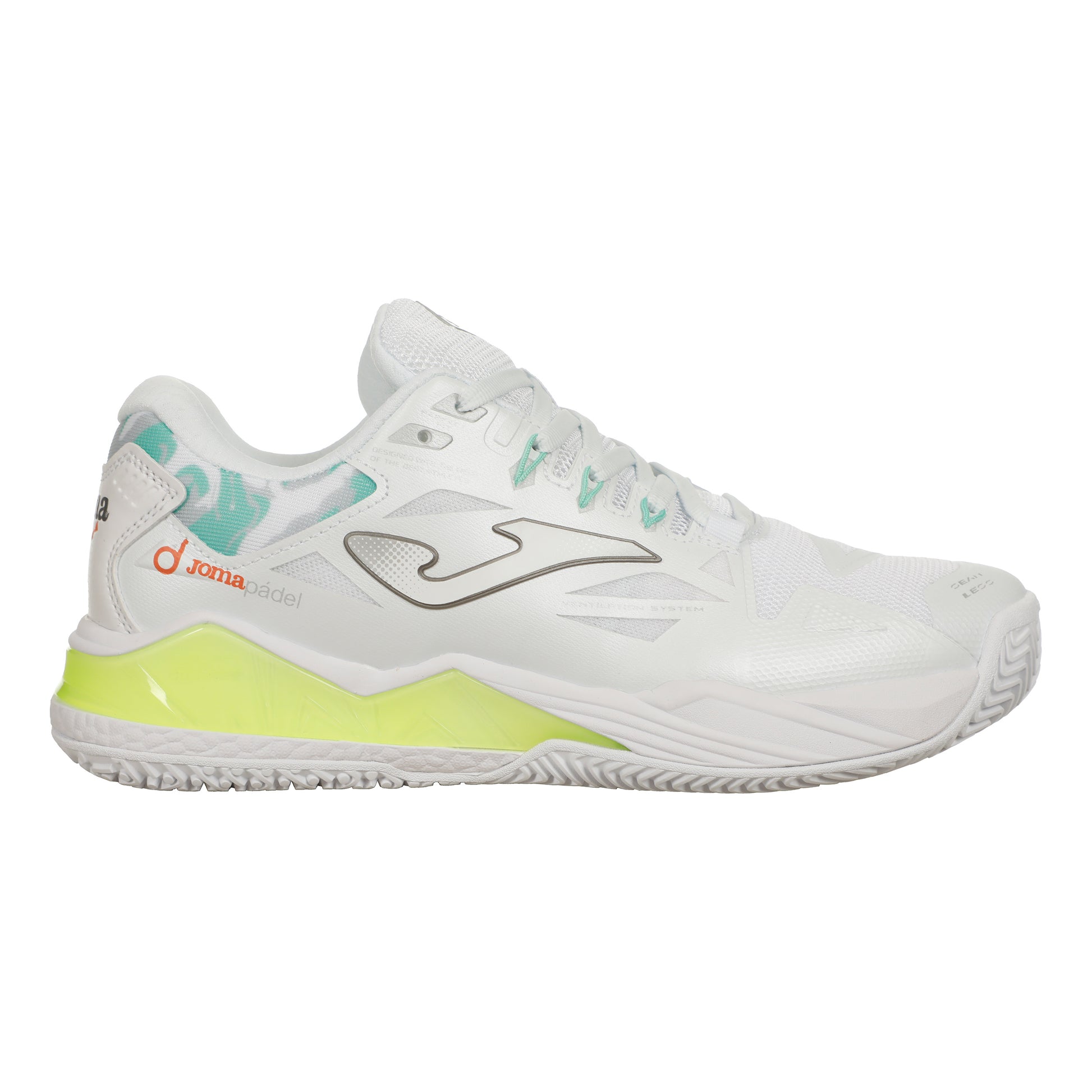 Joma Spin Padel schoen Dames - wit, groen