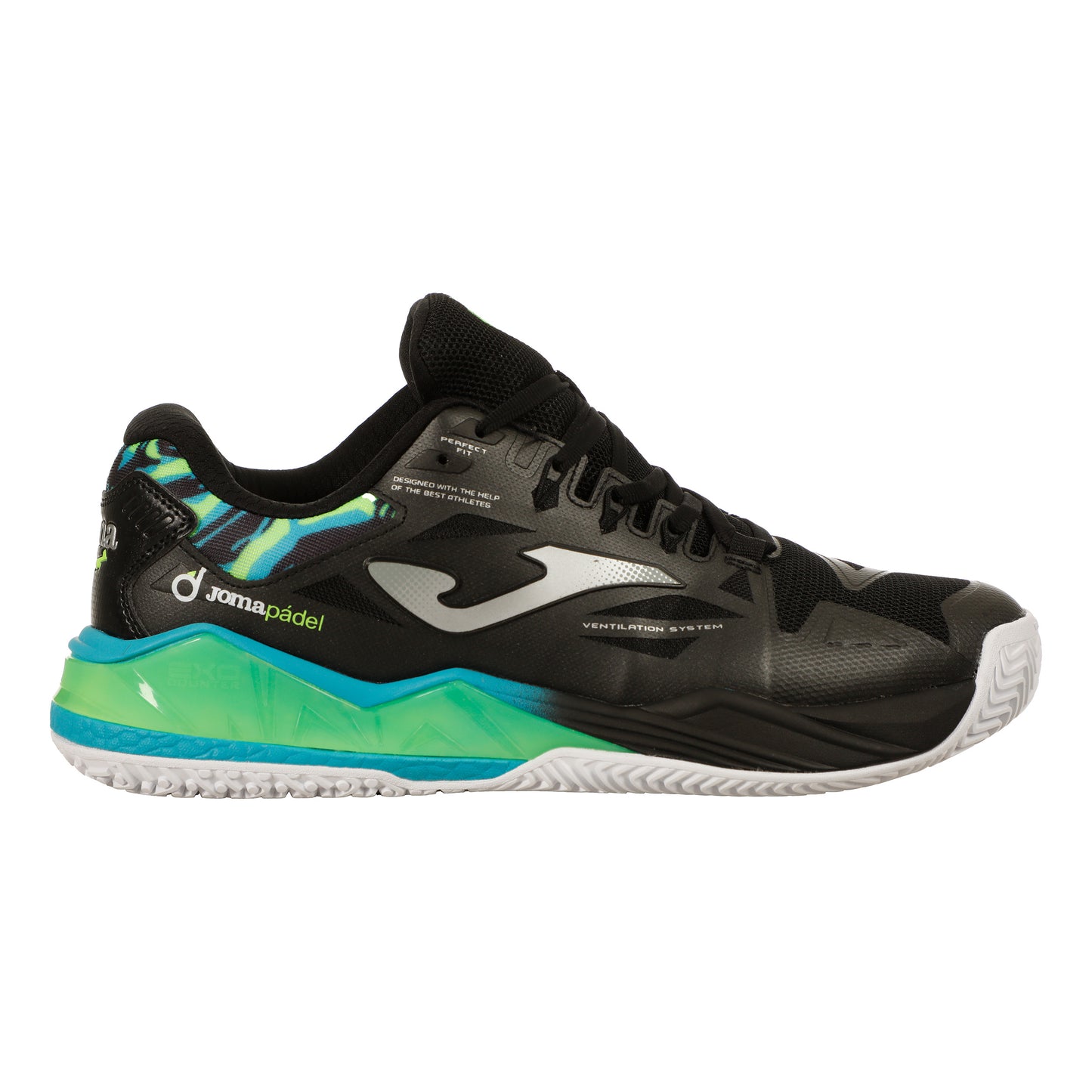 Joma Spin Chaussures padel Hommes - noir, vert