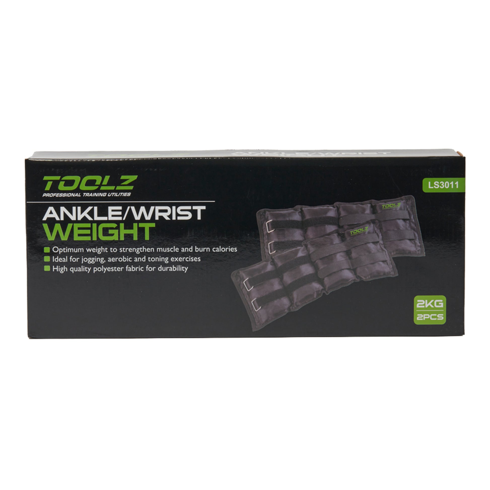 TOOLZ Wrist/Ankle Weight 2kg-2pcs Gewichtsmanchetten-Zwart