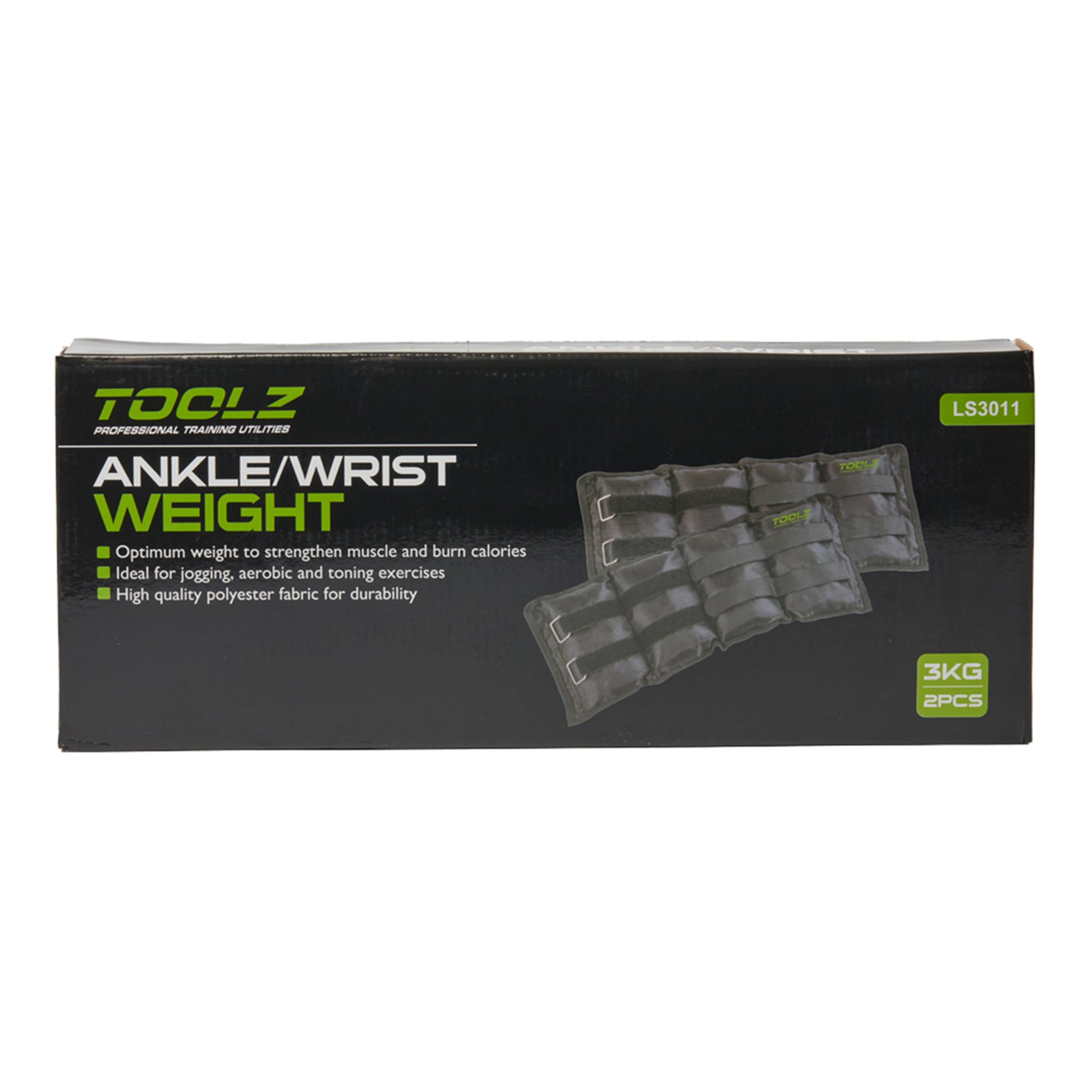 TOOLZ Wrist/Ankle Weight 3kg-2pcs Manchettes Pour Poids-Noir