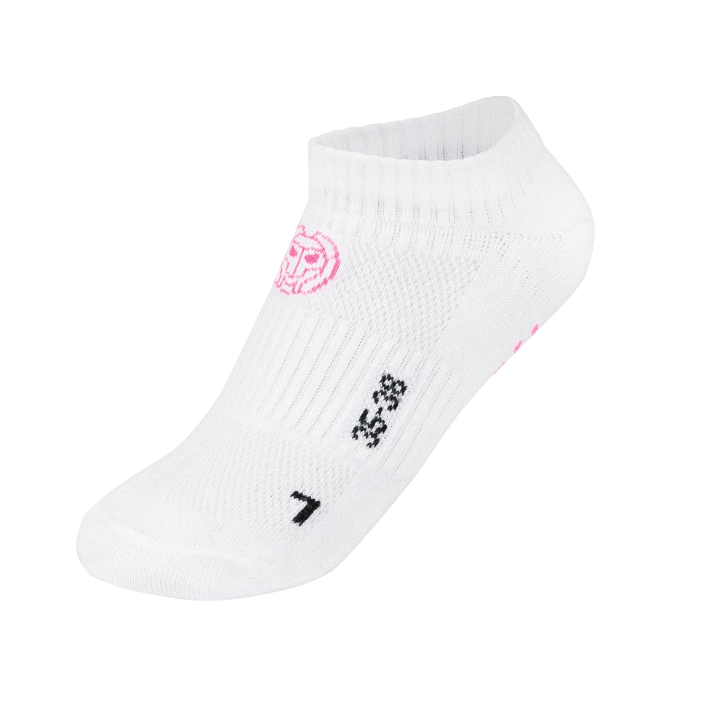 BIDI BADU Karli Tech No-Show Chaussettes De Sport Pack De 3-Blanc,Pink