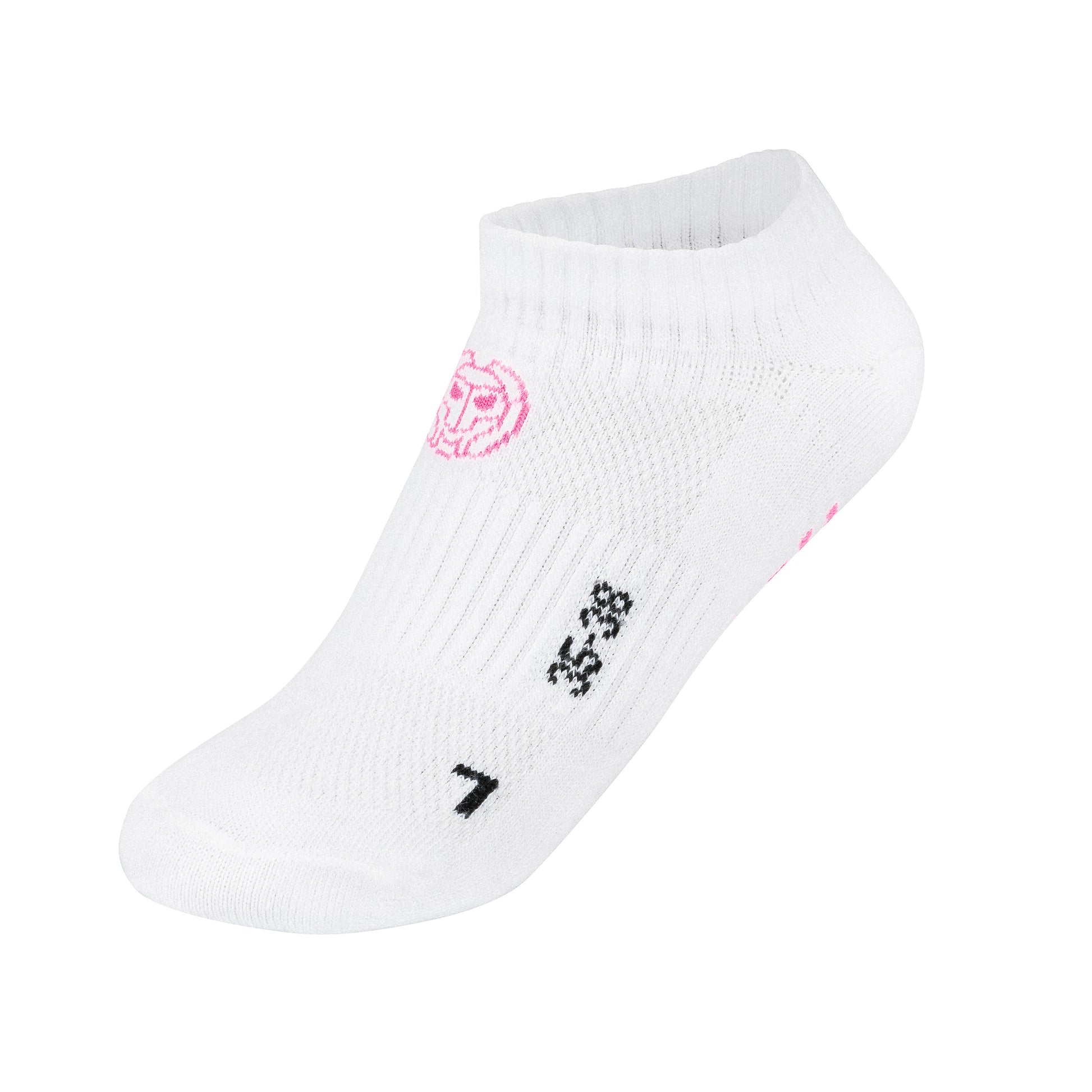 BIDI BADU Karli Tech No-Show Chaussettes De Sport Pack De 3-Blanc,Pink
