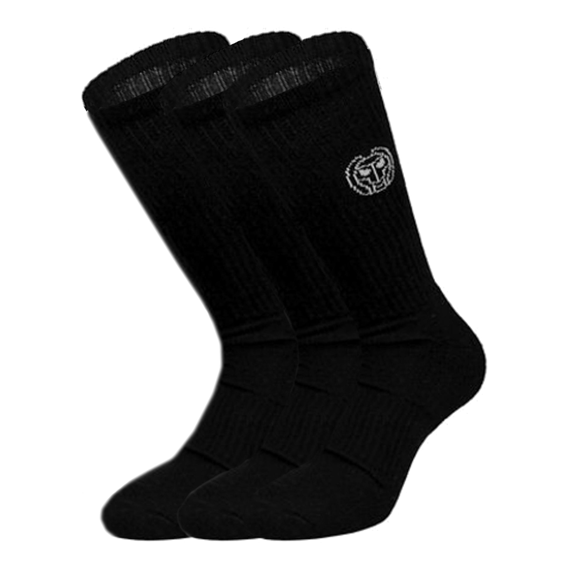 BIDI BADU Tamio Tech Crew Chaussettes De Sport Pack De 3-Noir,Blanc