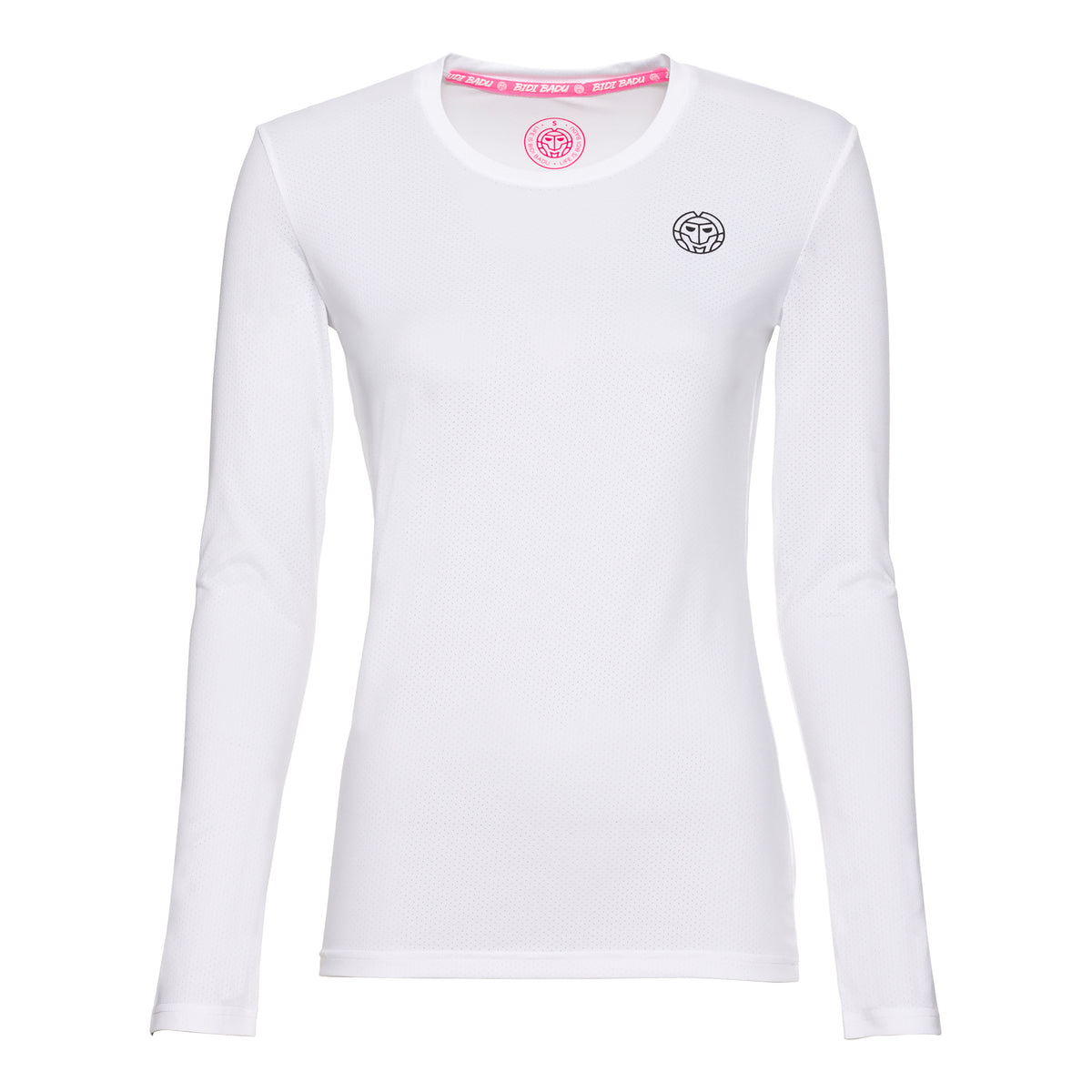 BIDI BADU Pia Tech Roundneck Longsleeve Dames - wit, zwart