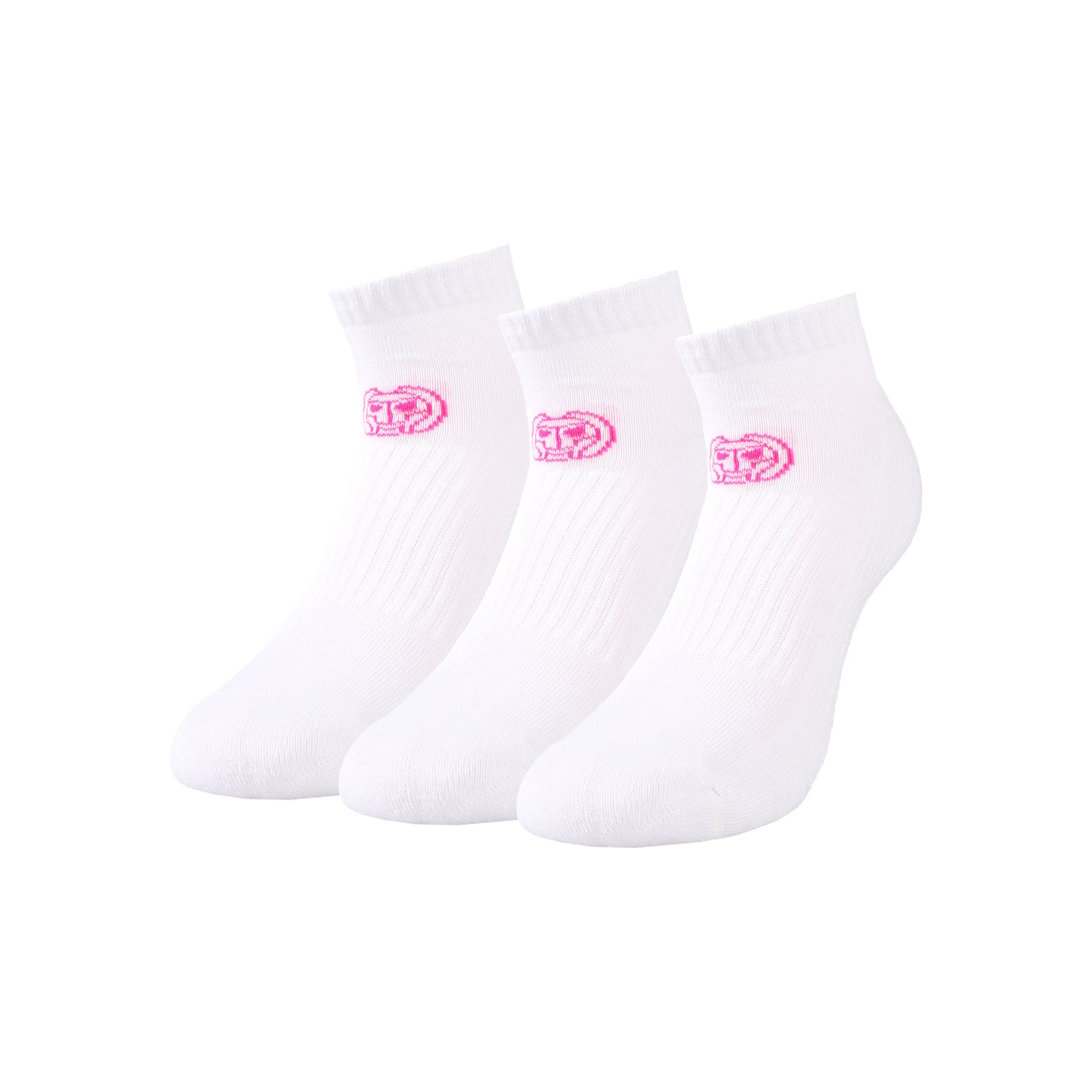 BIDI BADU Leana No Show Tech Chaussettes De Sport Pack De 3 Femmes-Blanc,Pink