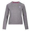 Mirella Basic Crew Sweatshirt Dames-Lichtgrijs,Wit