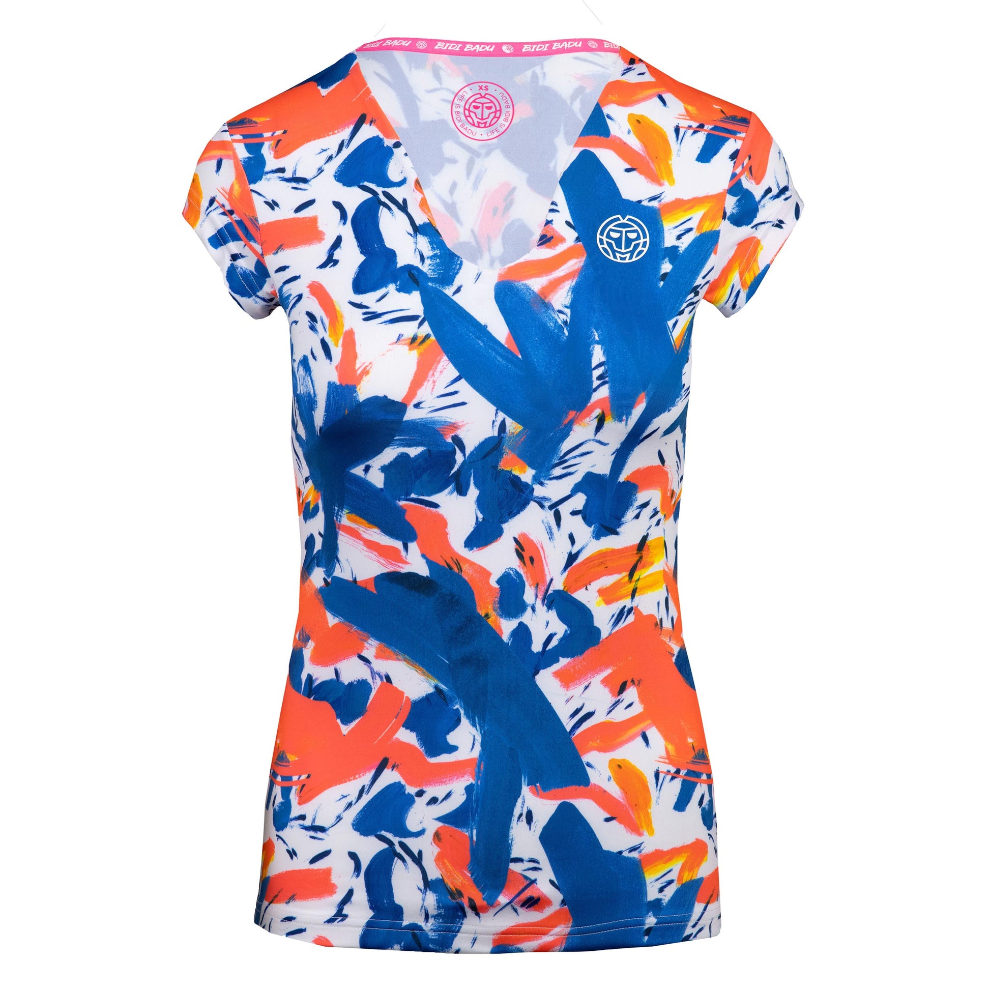 BIDI BADU Bella 2.0 Tech V-Neck T-shirt Dames-Donkerblauw,Veelkleurig