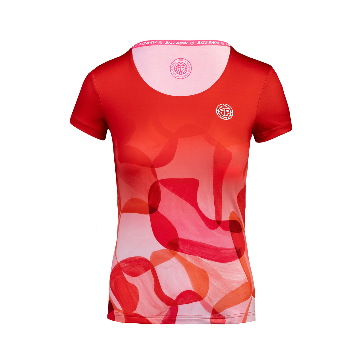 BIDI BADU Issa Tech Round-Neck T-shirt Meisjes - rood, veelkleurig