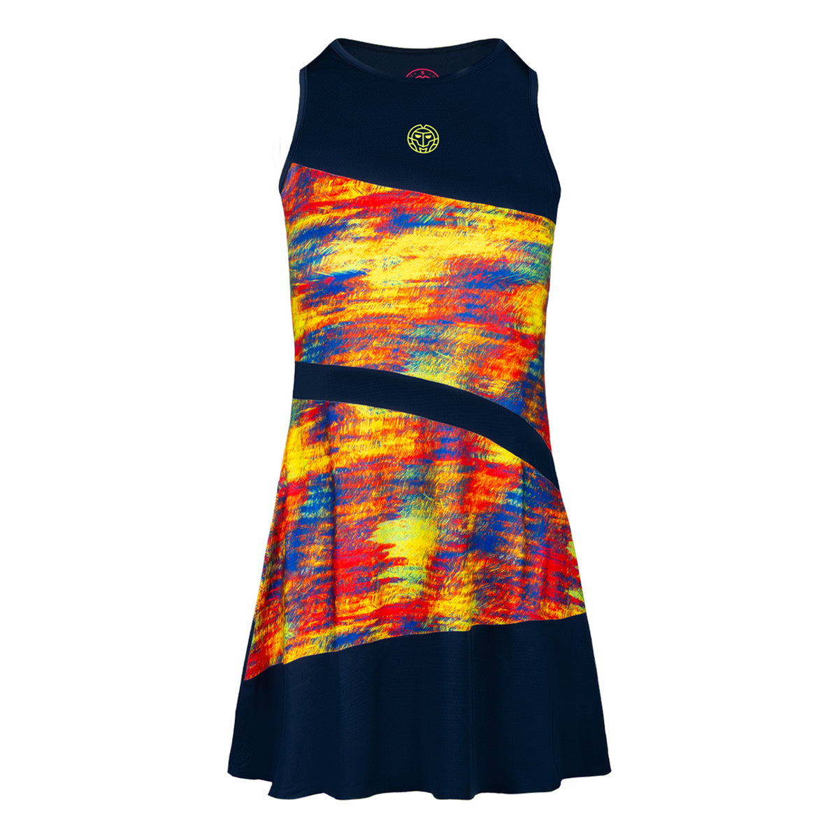 BIDI BADU Abeni Tech 2in1 Jurk Dames - donkerblauw, veelkleurig